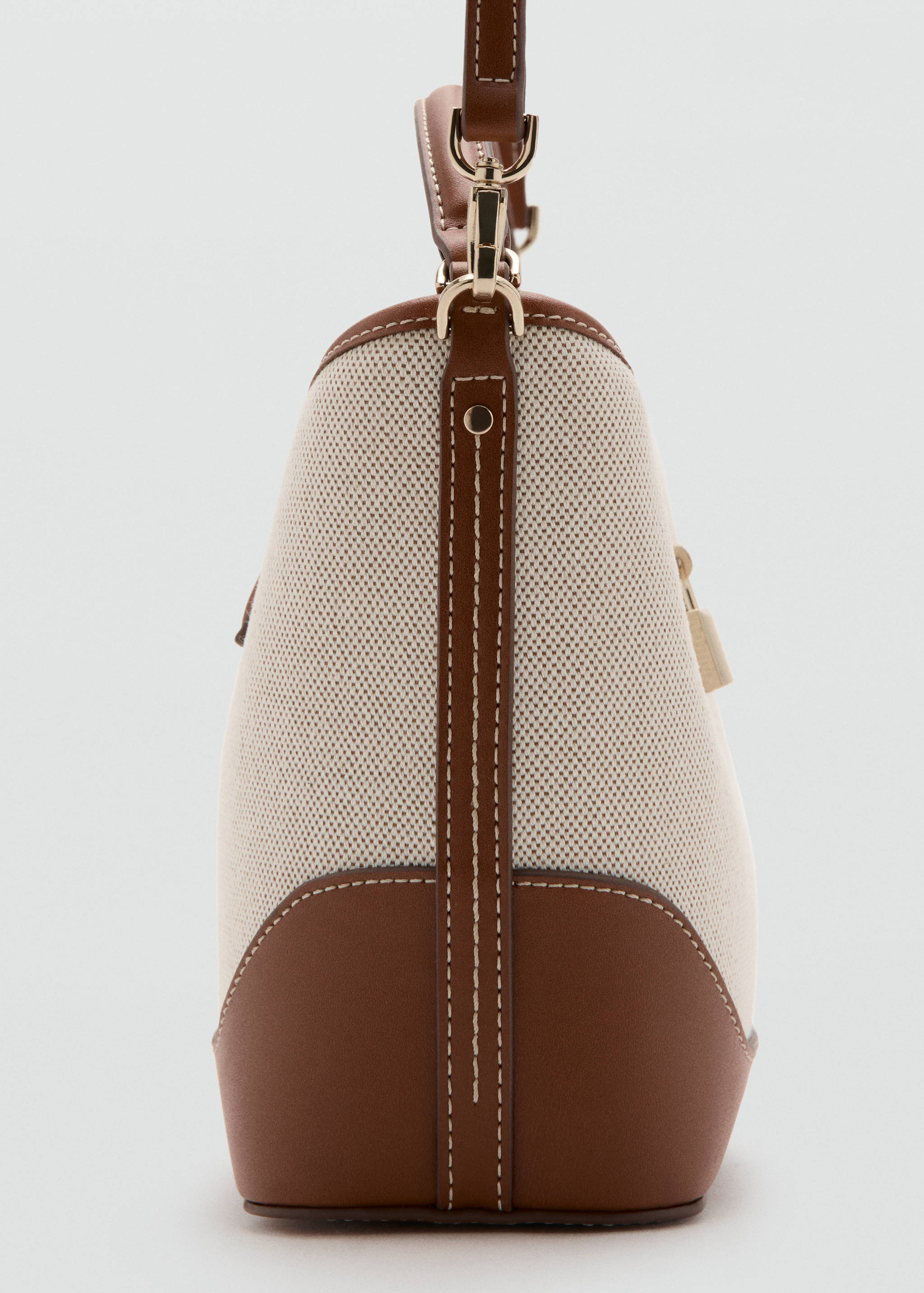 Contrasting canvas bucket bag - Details of the article 1