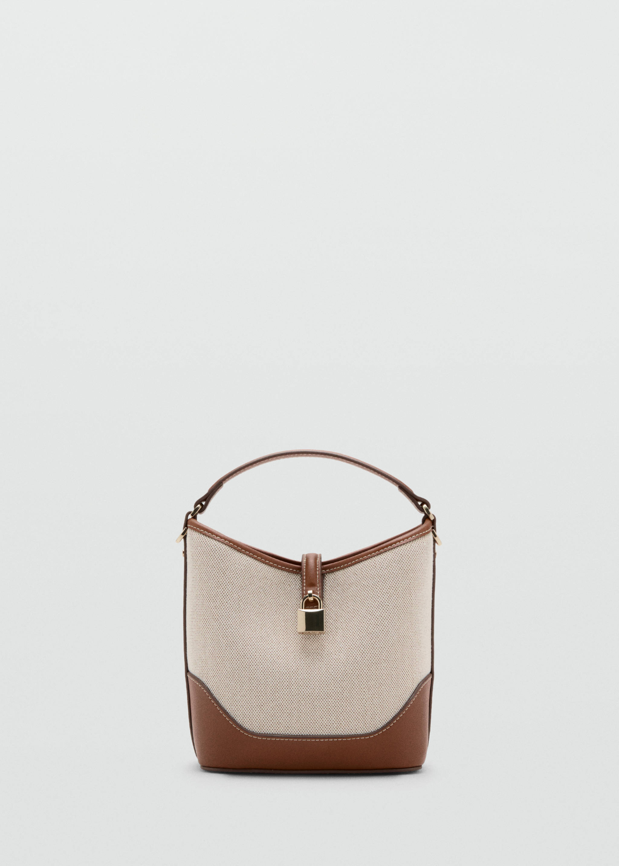 Contrasting canvas bucket bag - Article without model