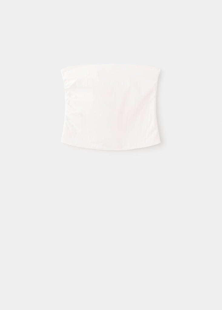 Strapless top — Off White