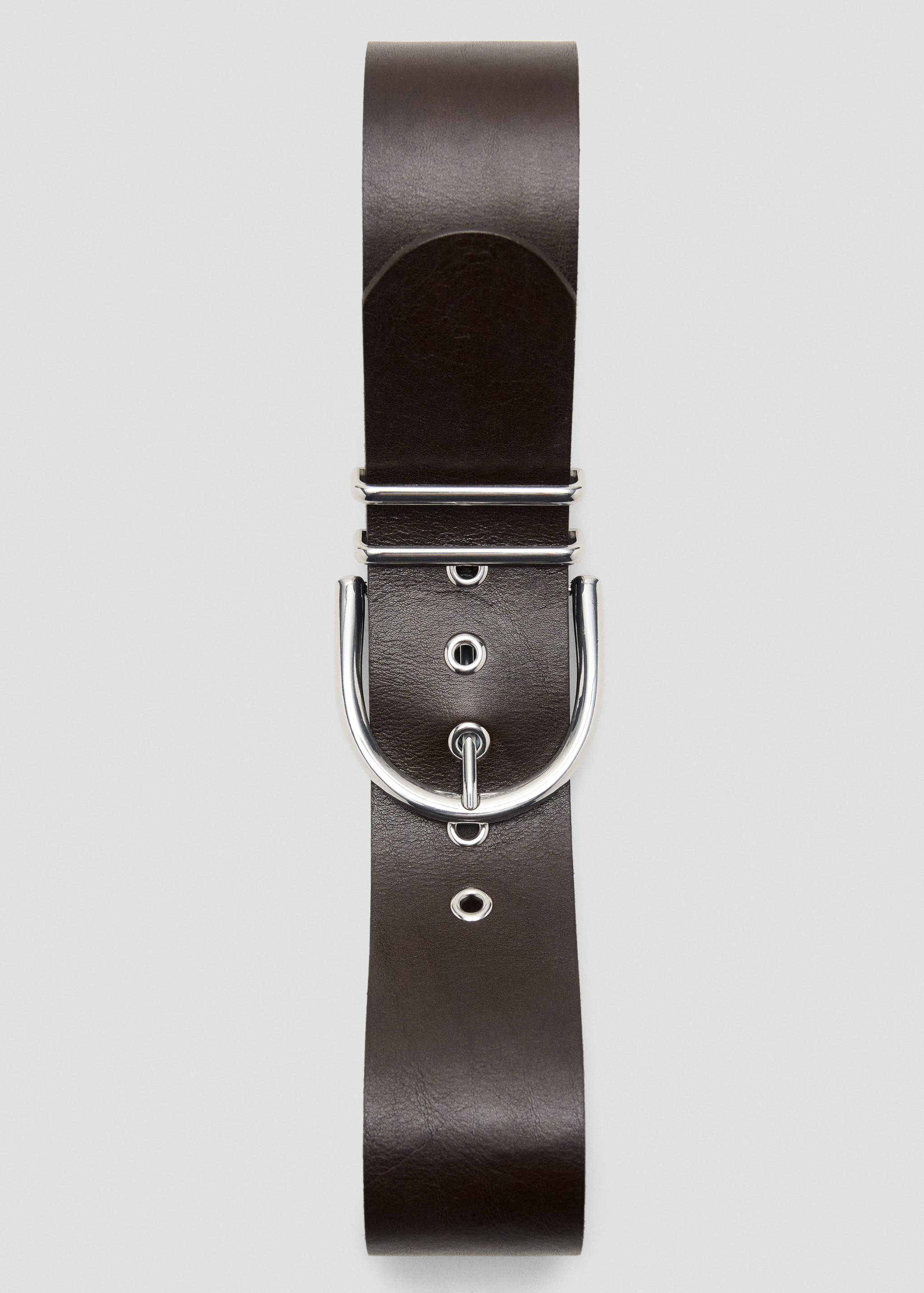 Leather belt with oval buckle - Details of the article 2