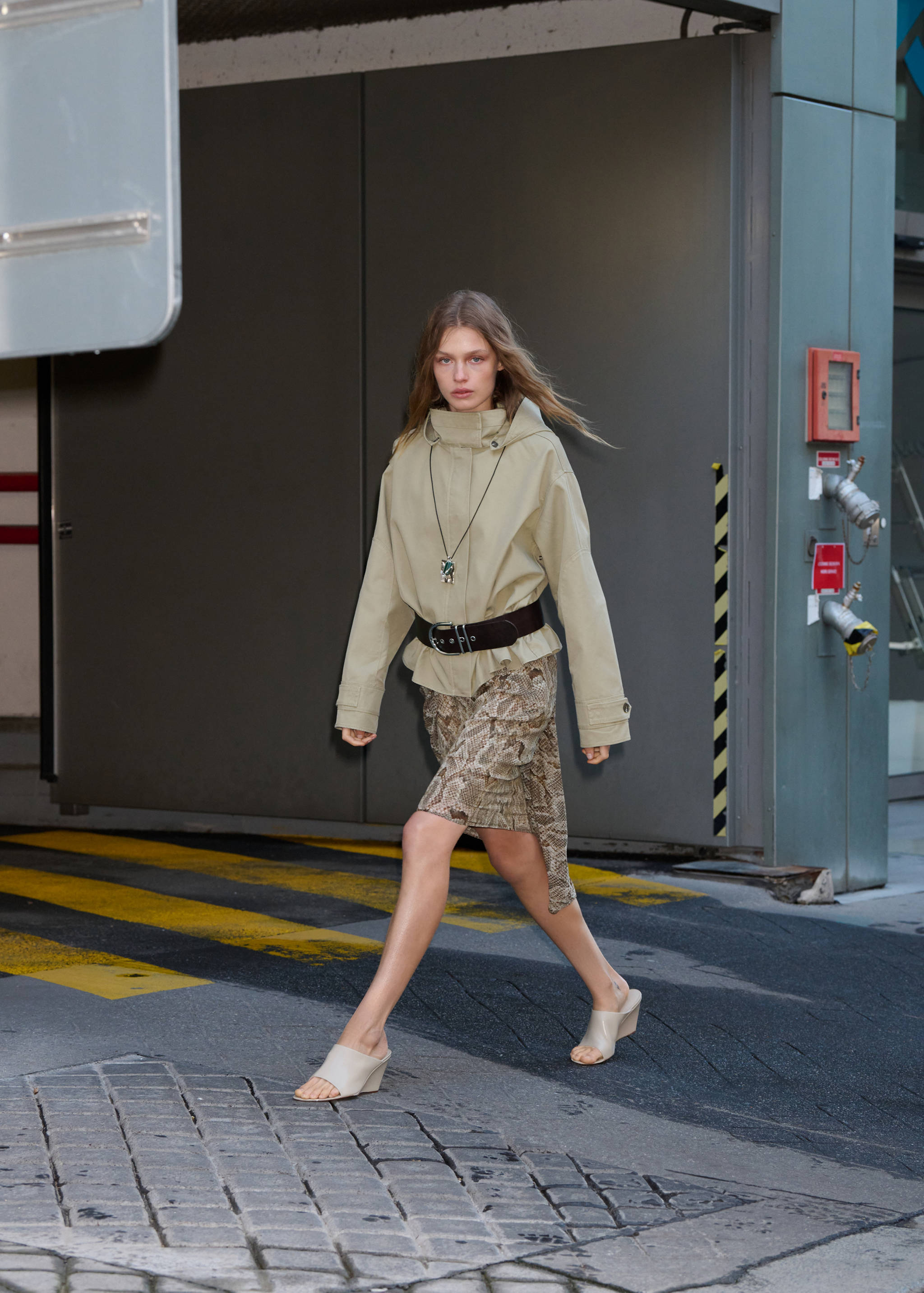 Parka oversize à col montant - Plan général