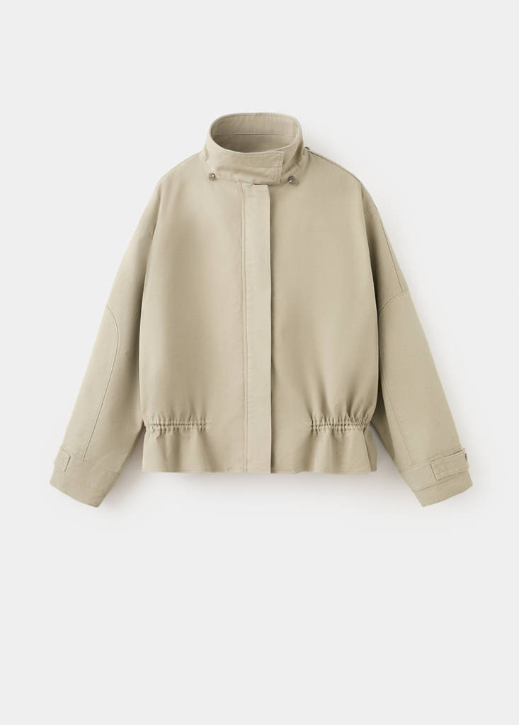 Oversized high-neck parka — Khaki
