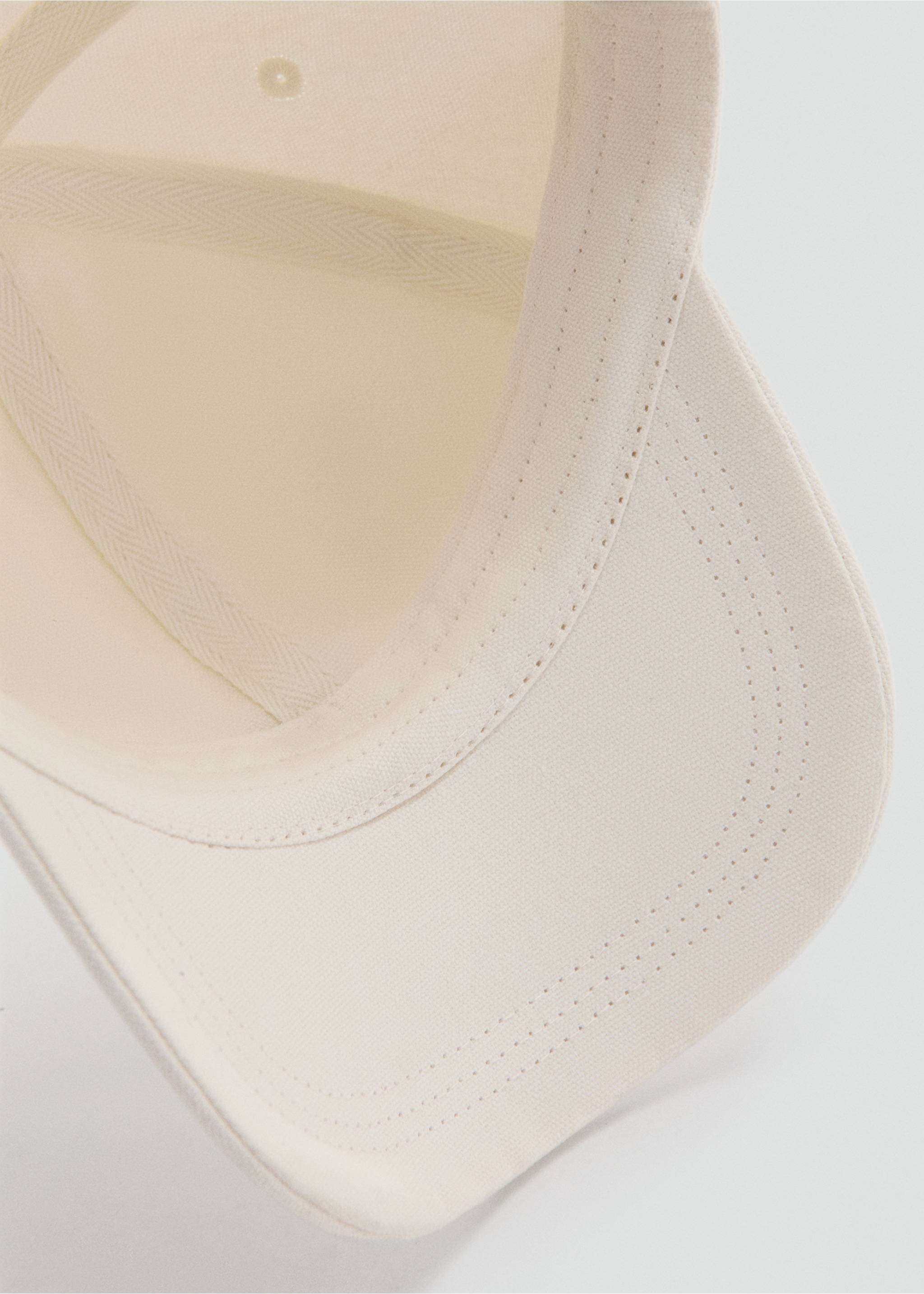 Gorra algodón mensaje bordado - Detalle del artículo 2, Blanco roto. Ref: 27065991-00.