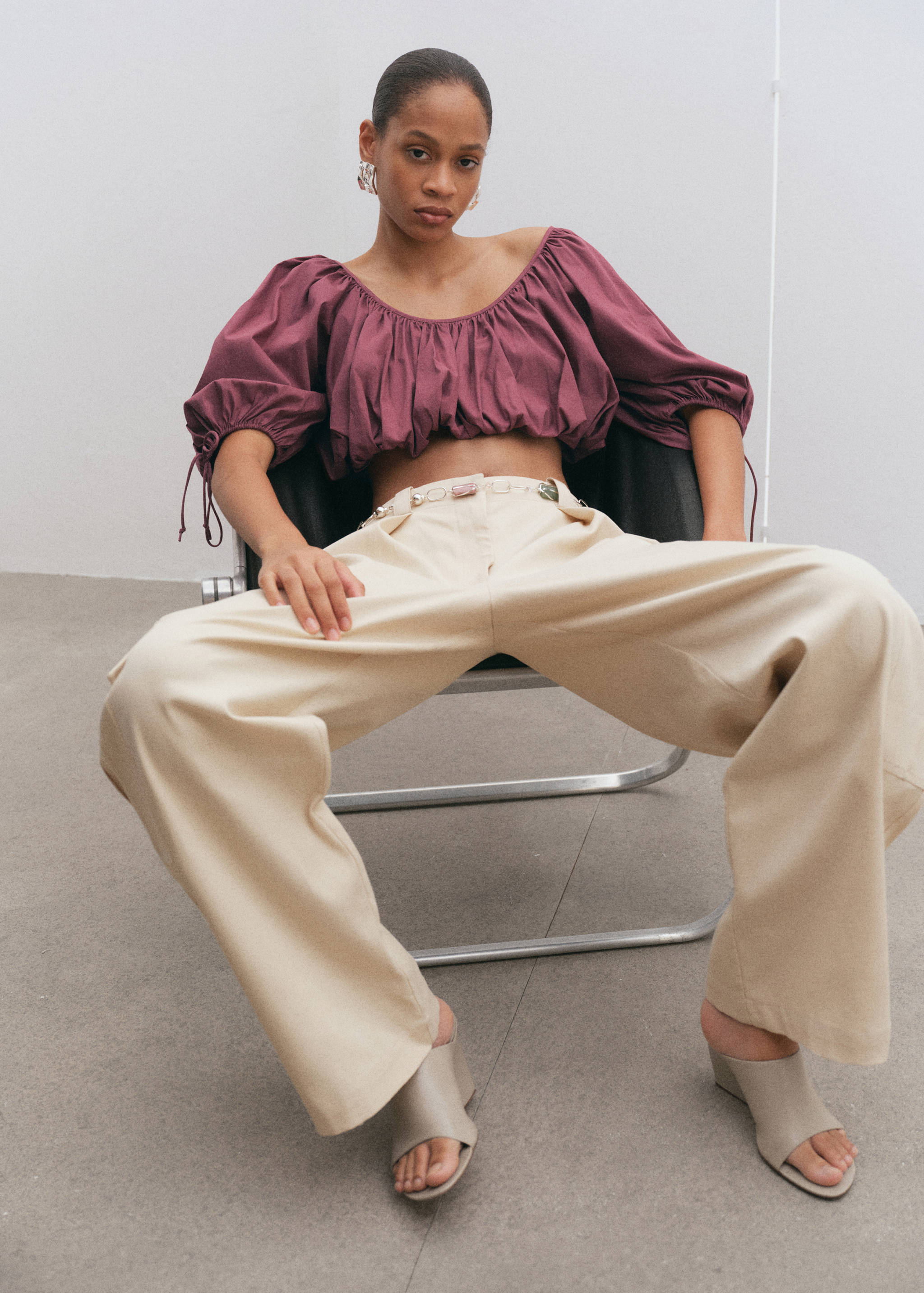 Sandales cuir talon compensé - Plan général