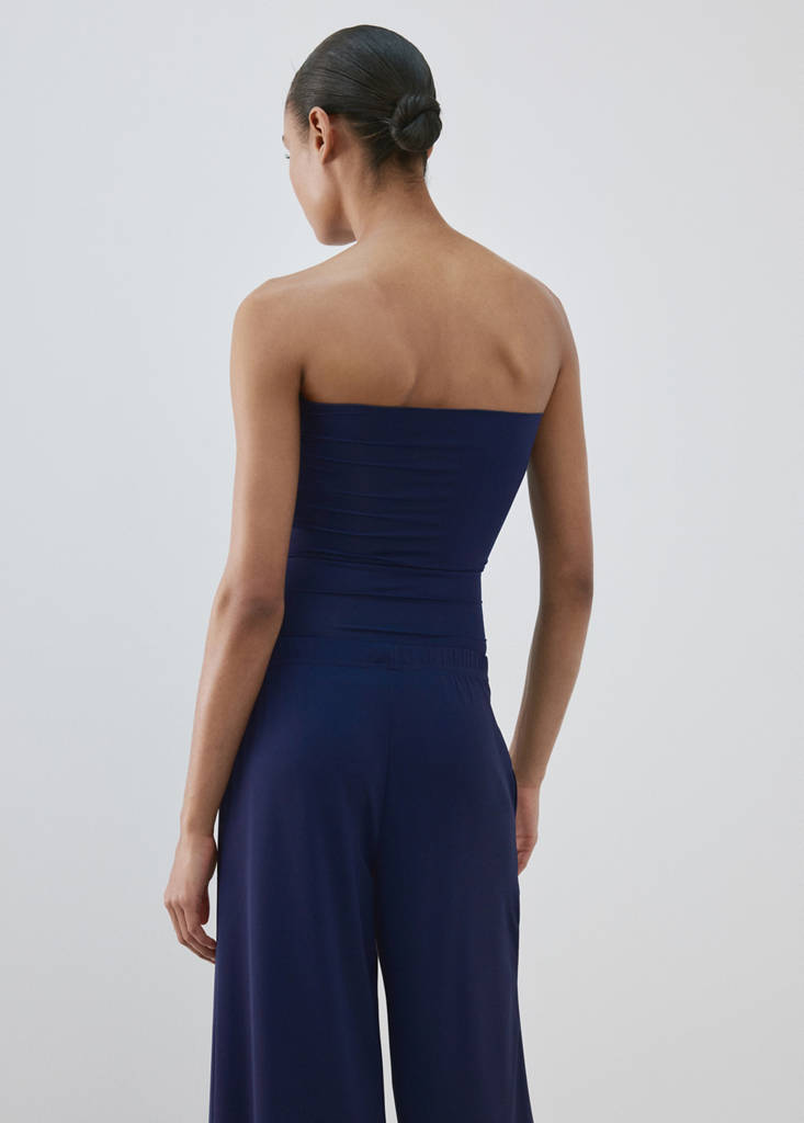 Fitted bandeau top — Blue