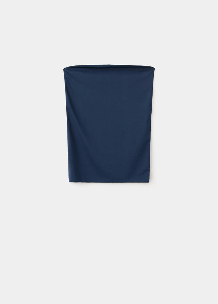 Fitted bandeau top — Blue