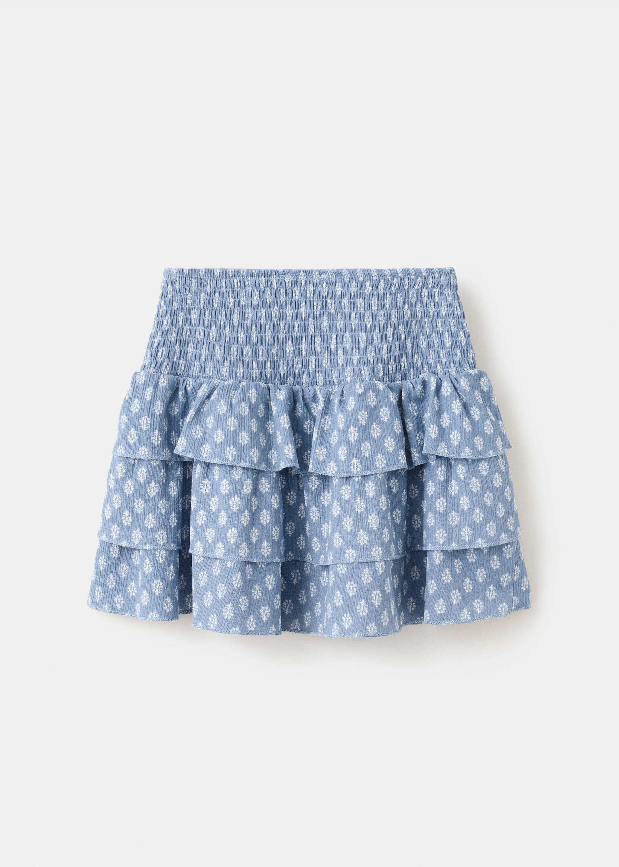 Printed ruffle skirt - Reverse of the article, Blue. Ref: 27065996-00.