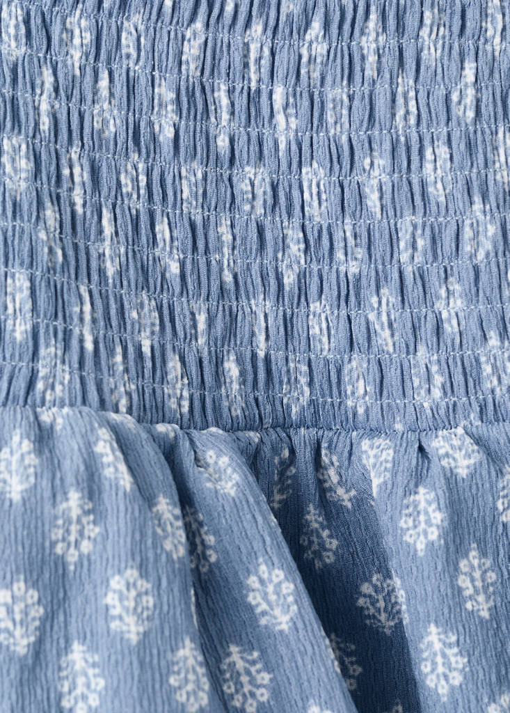 Printed ruffle skirt — Blue