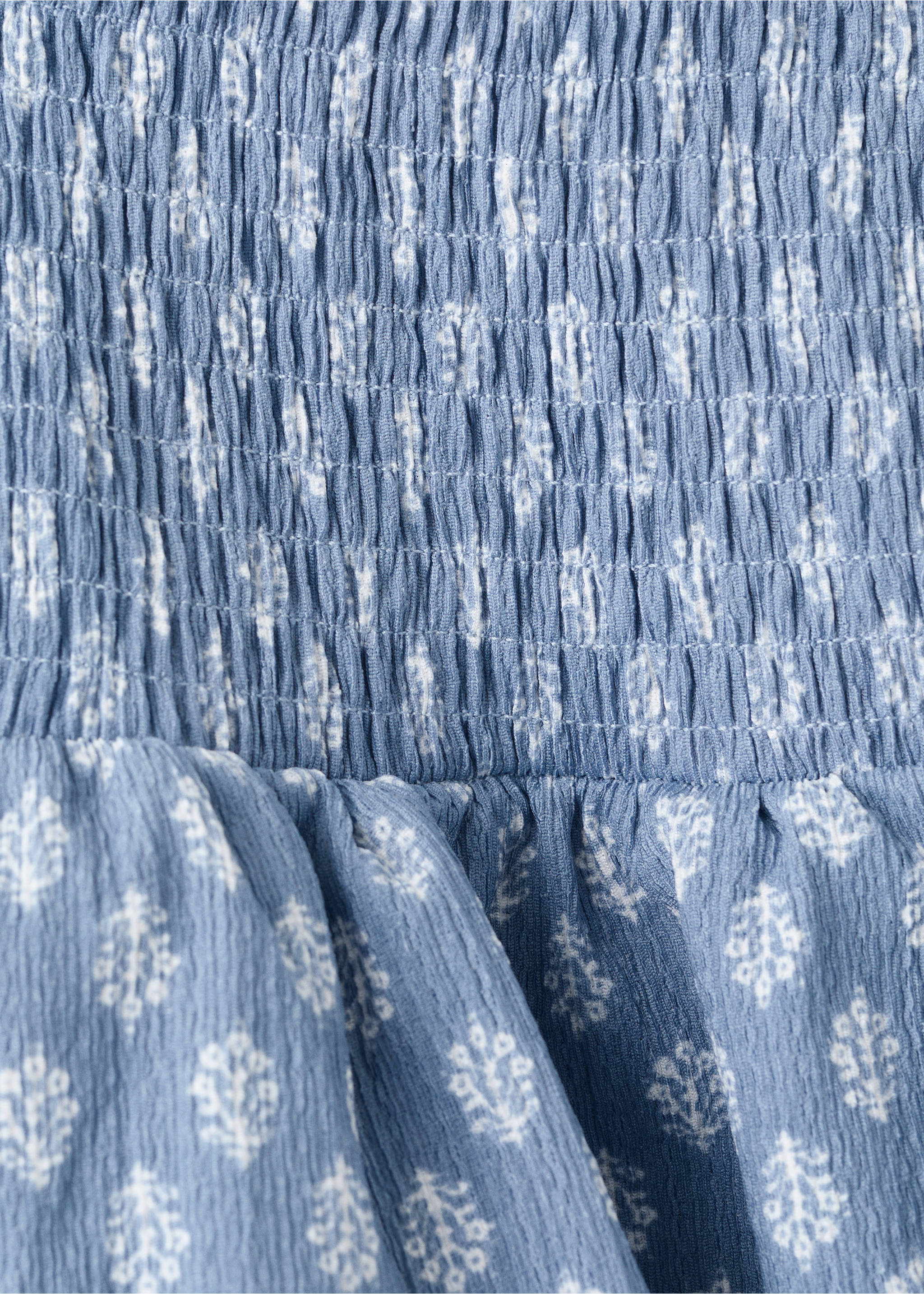 Printed ruffle skirt - Details of the article 8, Blue. Ref: 27065996-00.