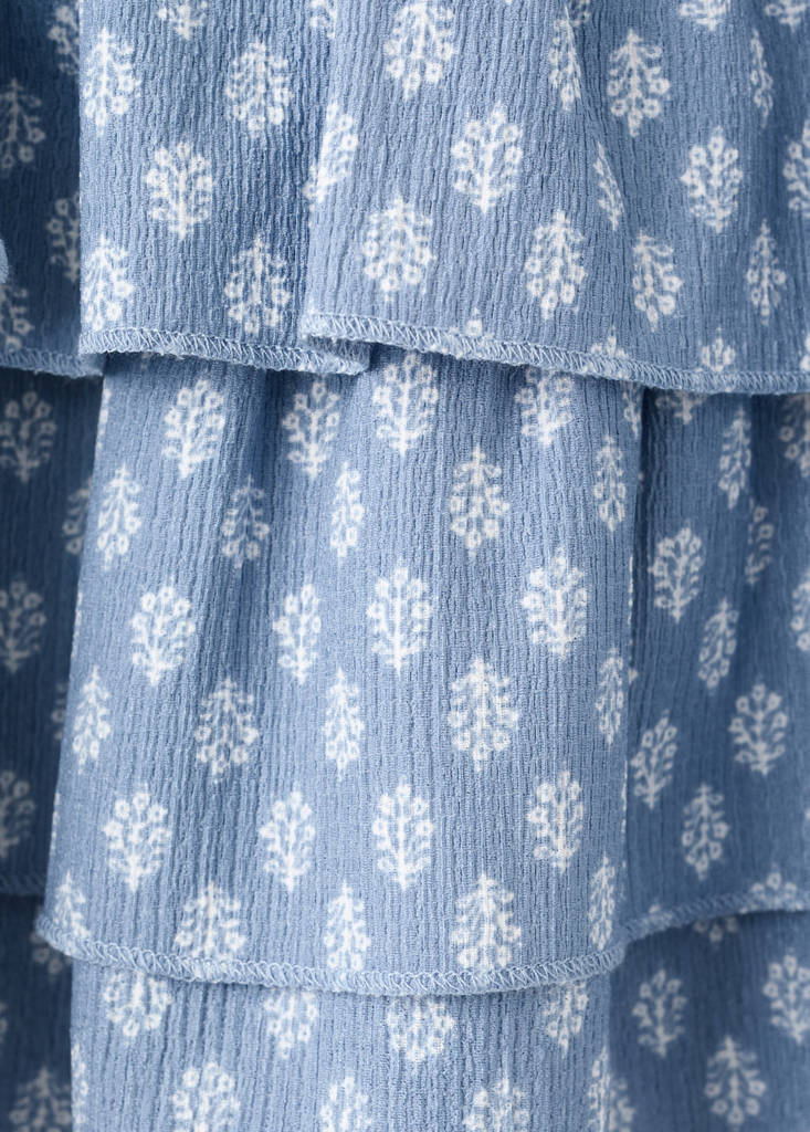 Printed ruffle skirt — Blue