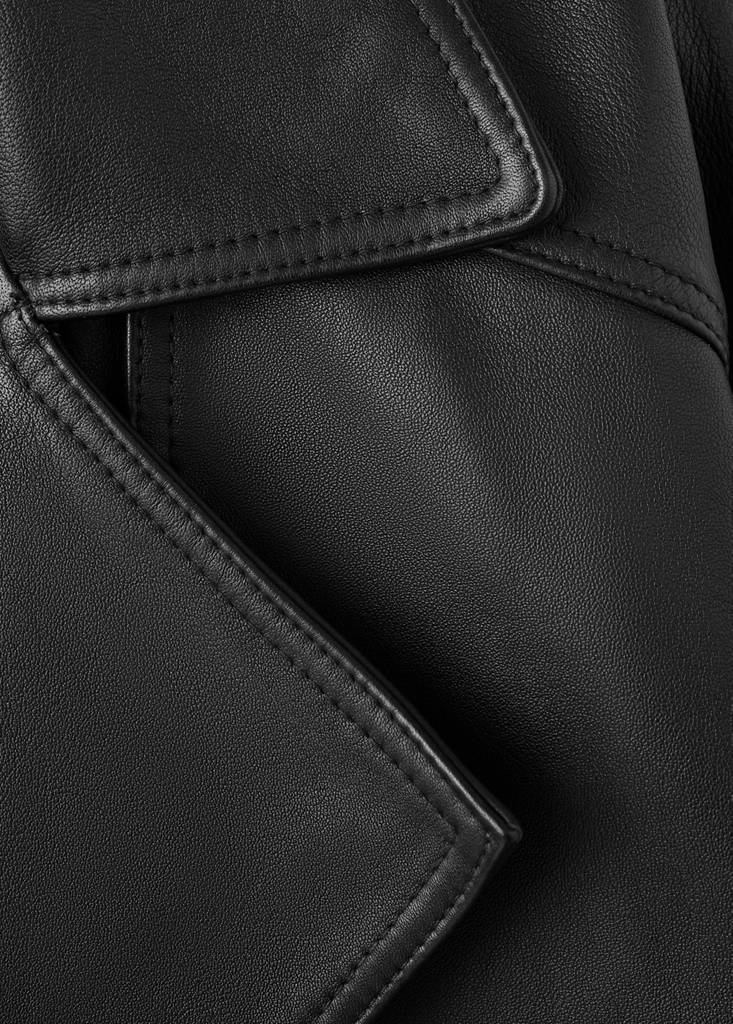 Leather jacket belt — Black