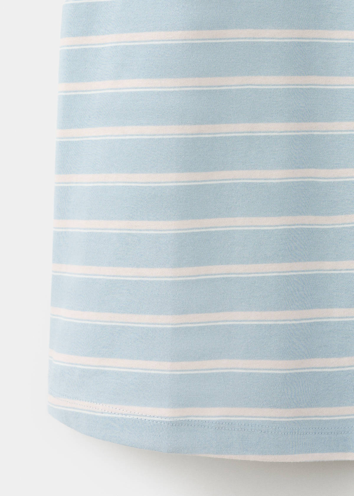 Striped cotton nightdress — Blue