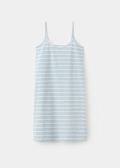 Striped cotton nightdress — Blue 5