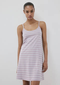 Striped cotton nightdress — Purple 1