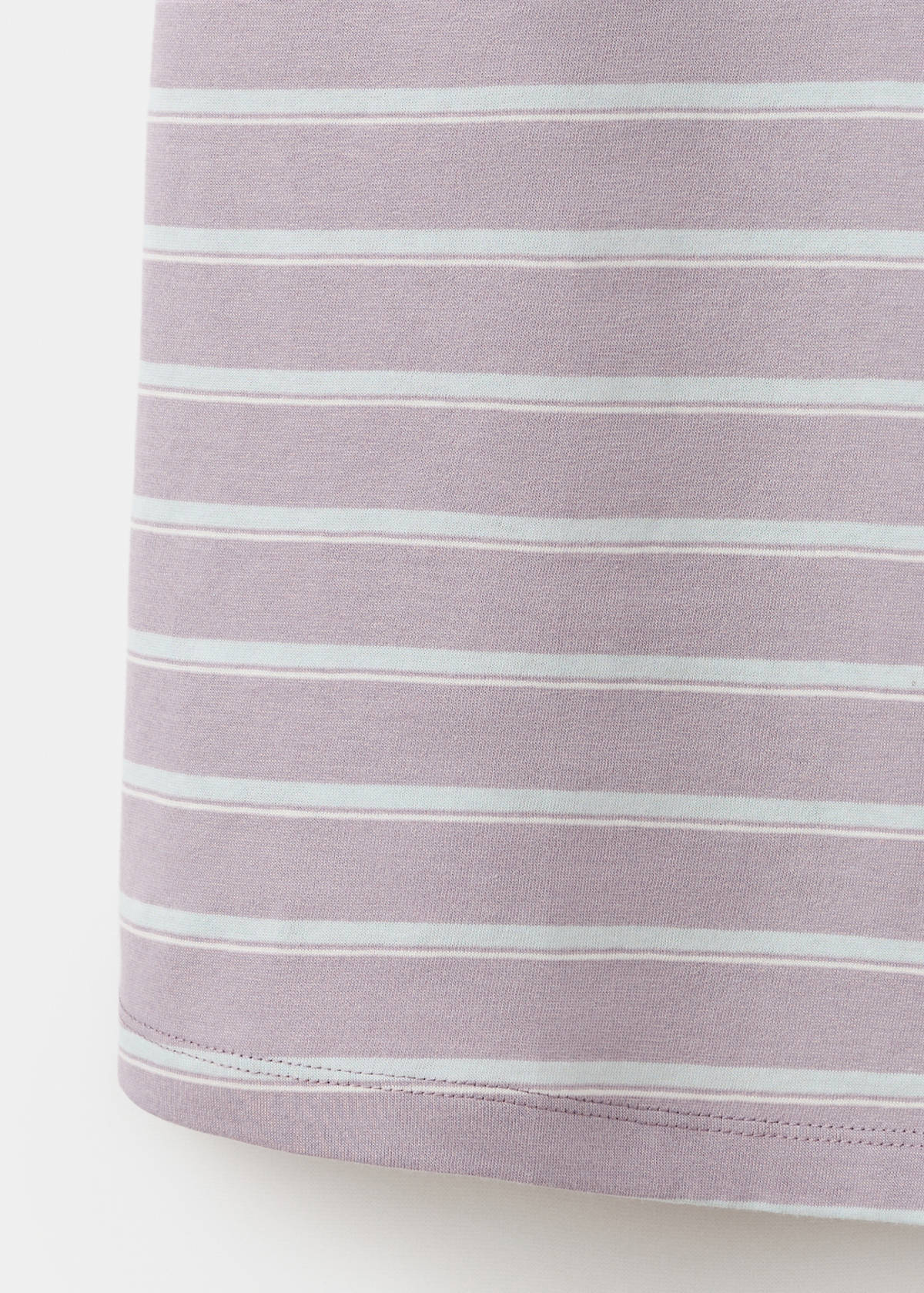 Striped cotton nightdress — Purple