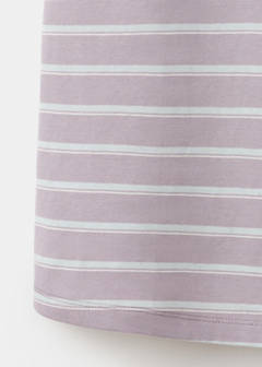 Striped cotton nightdress — Purple 8