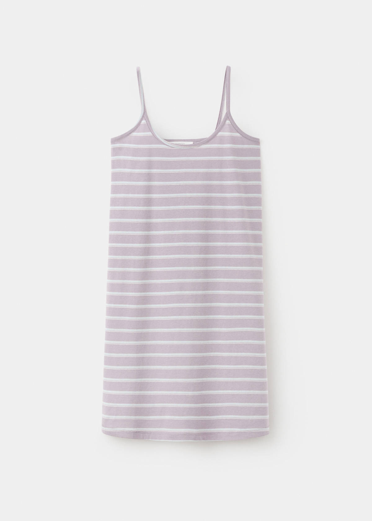 Striped cotton nightdress — Purple