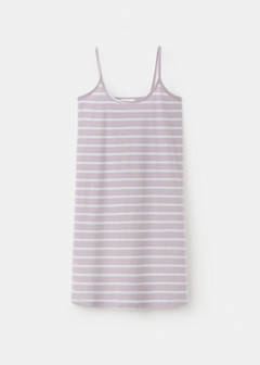 Striped cotton nightdress — Purple 5