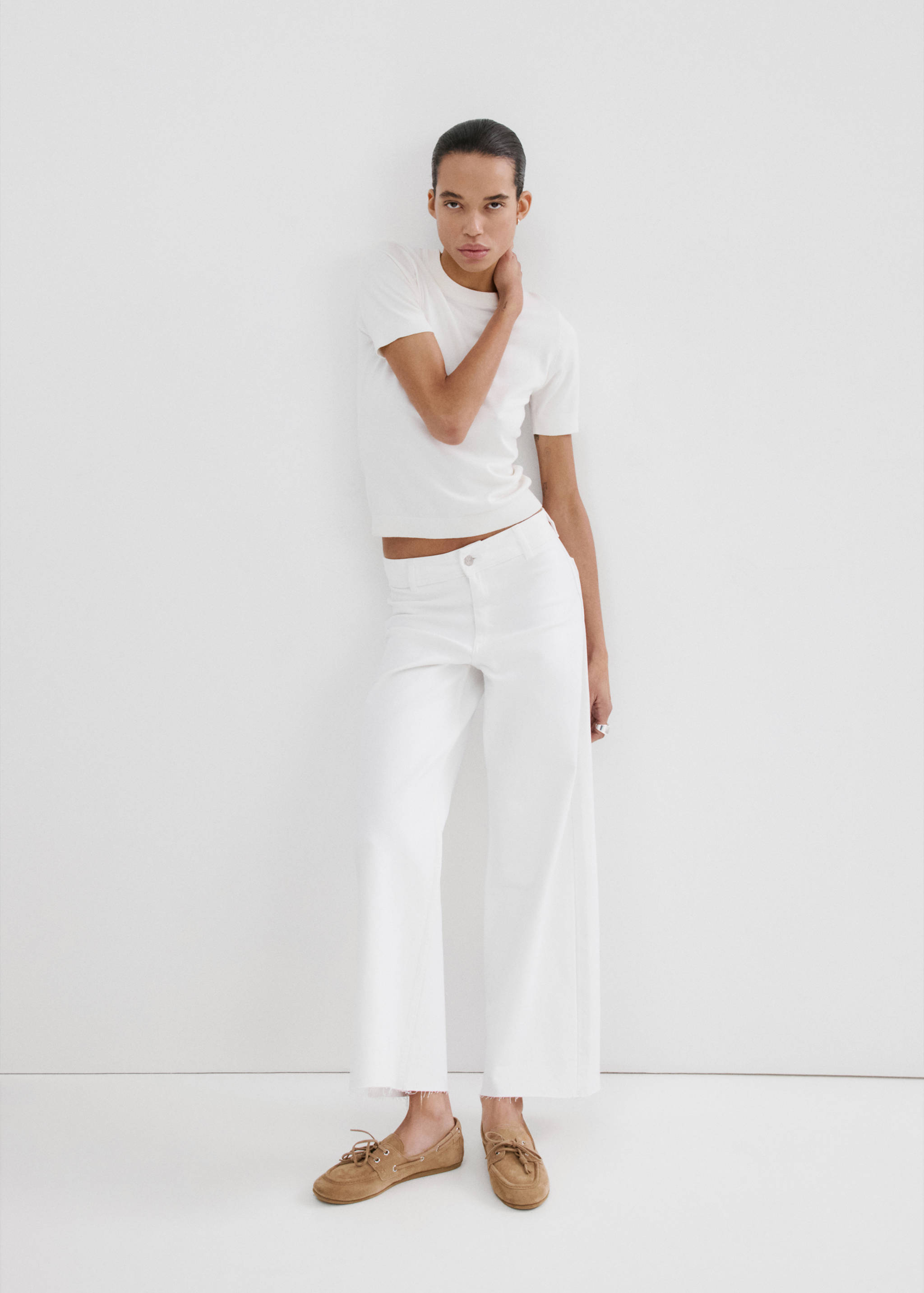 Jean style jupe-culotte Catherin taille haute - Plan général
