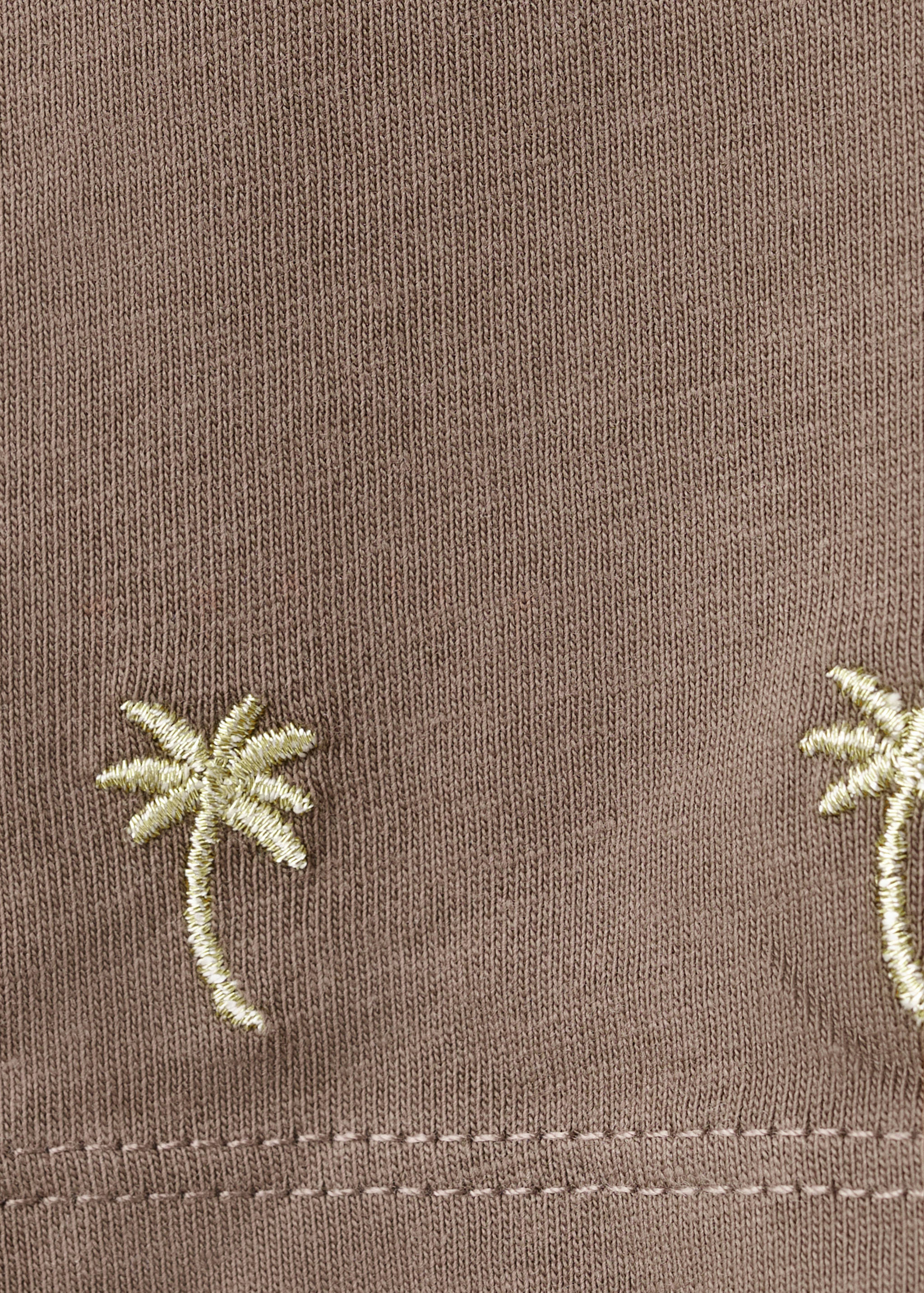 Asymmetric embroidered T-shirt - Details of the article 0
