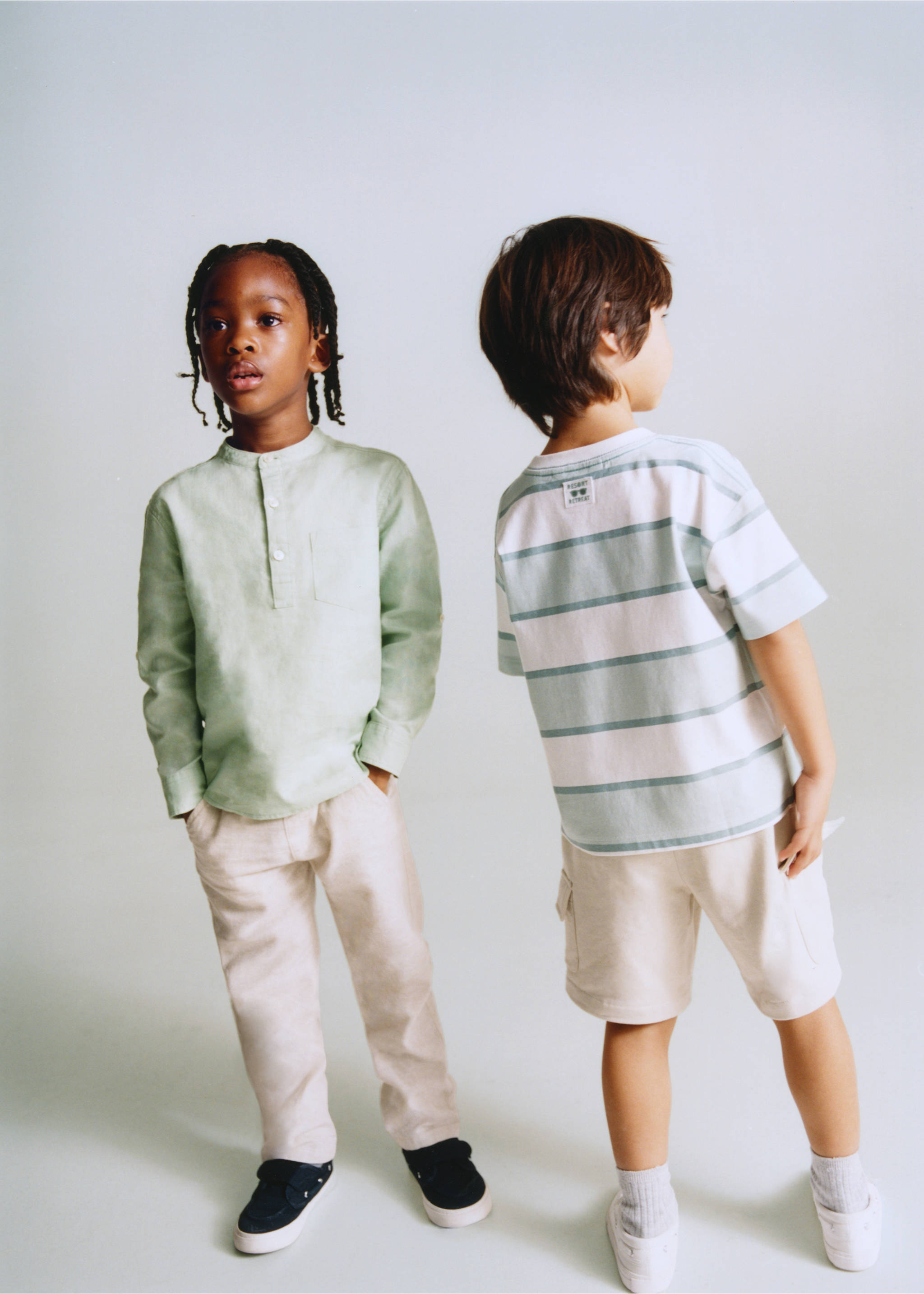 Pantalon droit lin - Détail de l'article 5, Sable. Ref: 27066339-00.