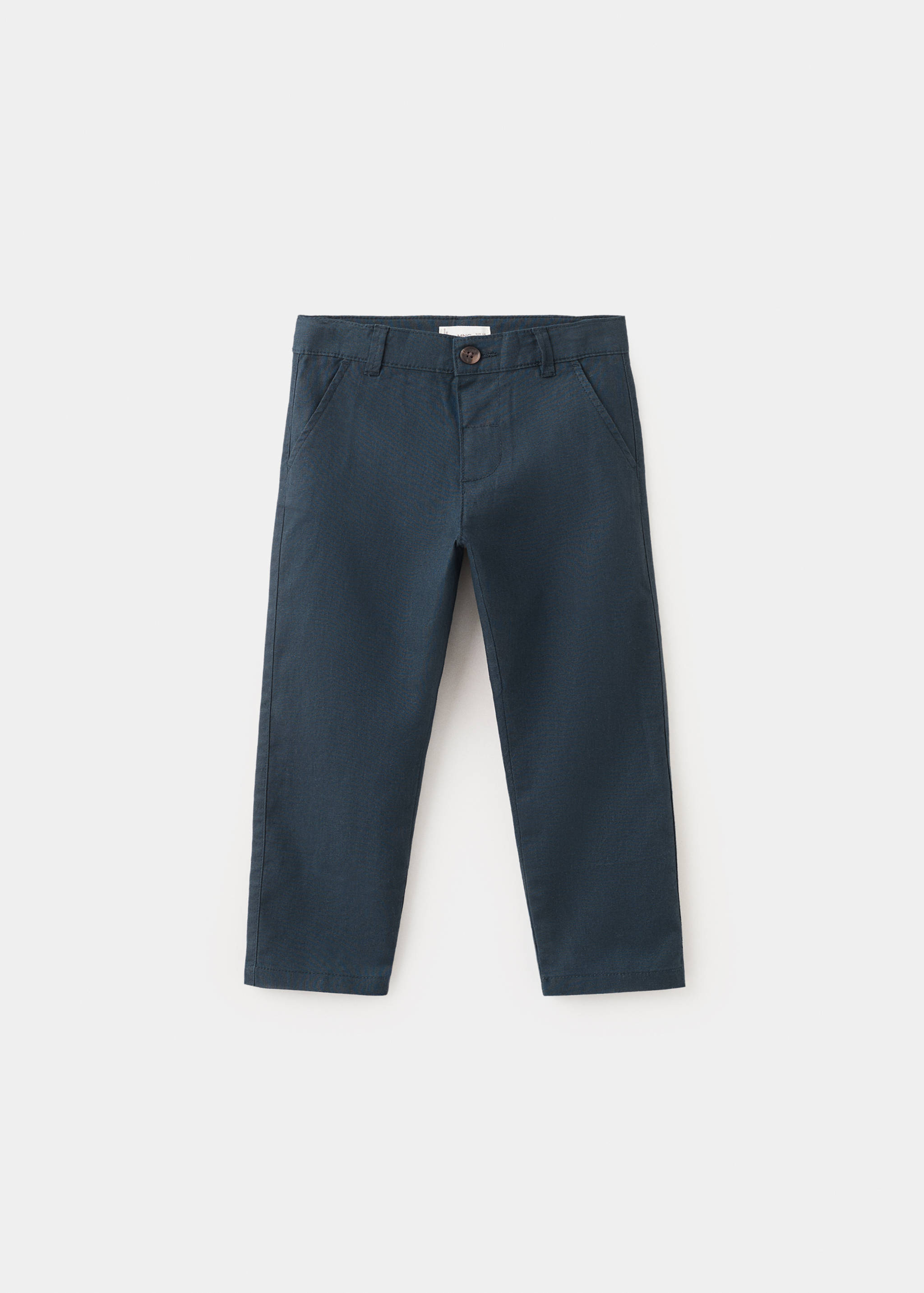 Straight linen-blend trousers - Article without model
