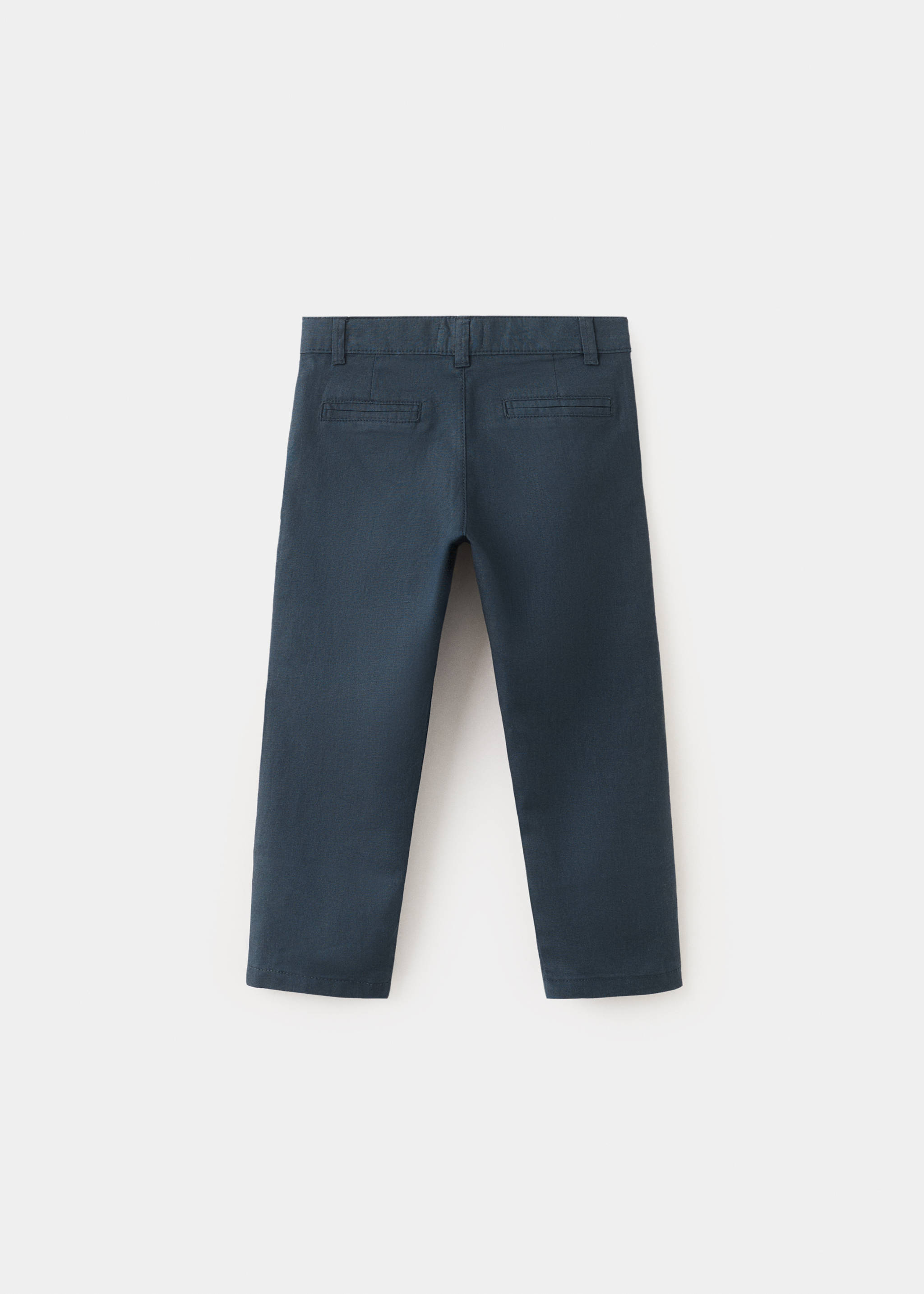 Straight linen-blend trousers - Reverse of the article