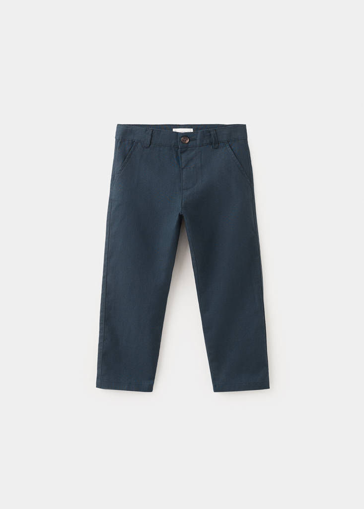 Pantalón recto lino