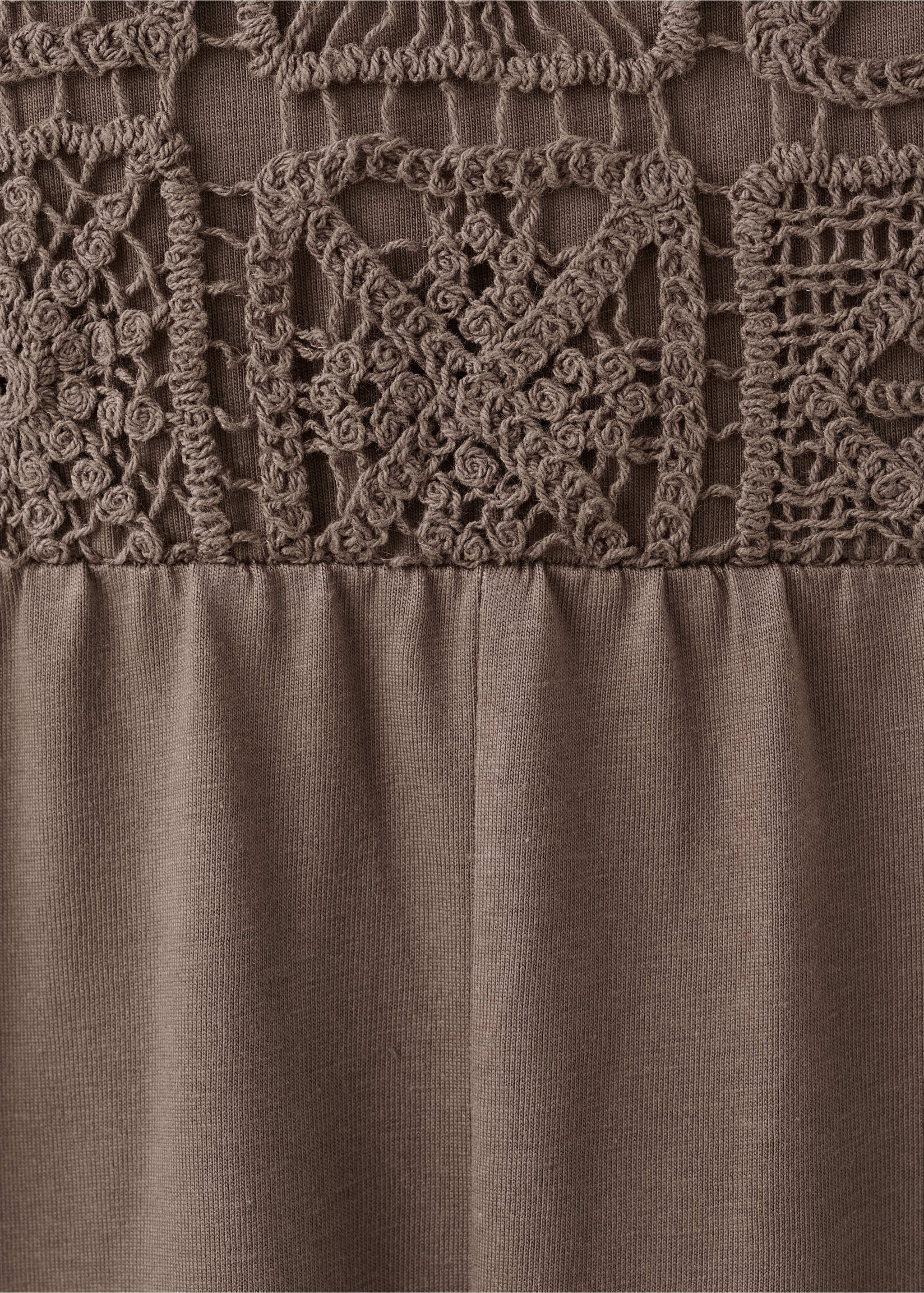 Long jumpsuit with embroidered details - Details of the article 0, Brown. Ref: 27066340-00.