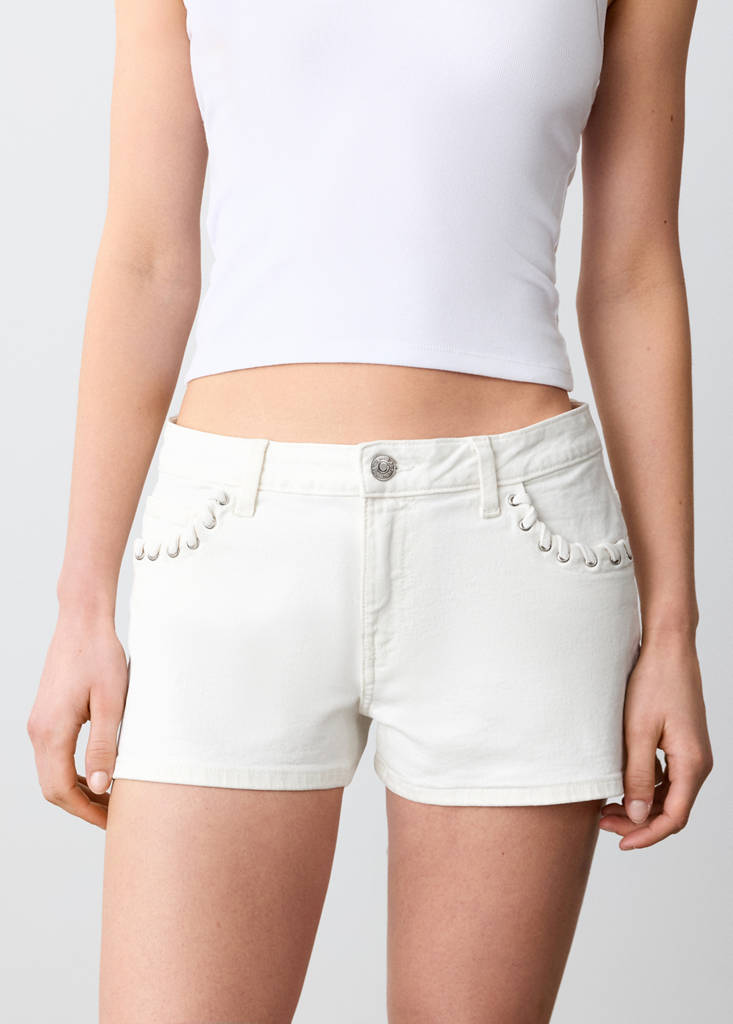 Mini shorts with decorative details — Off White