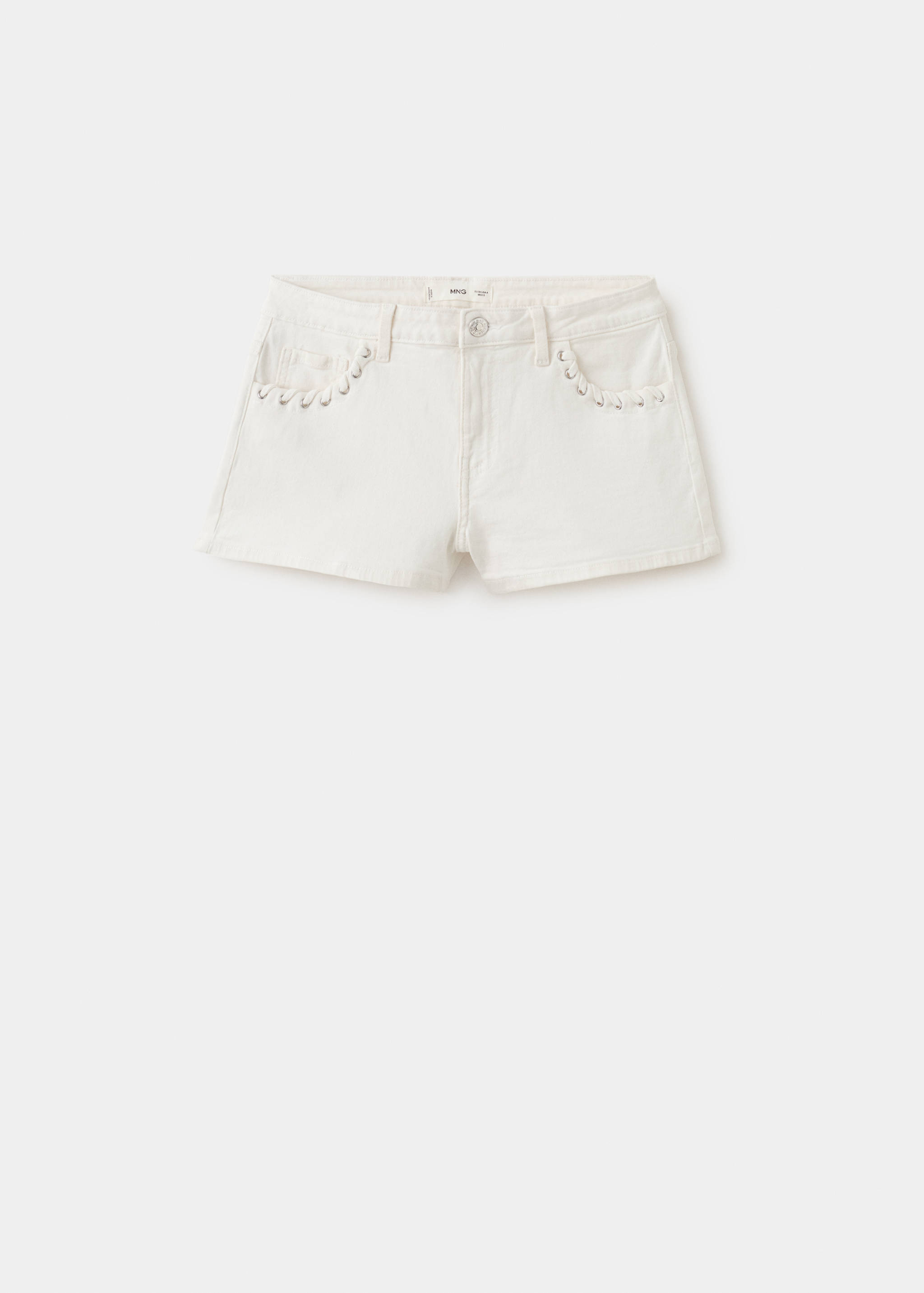 Mini shorts with decorative details - Article without model
