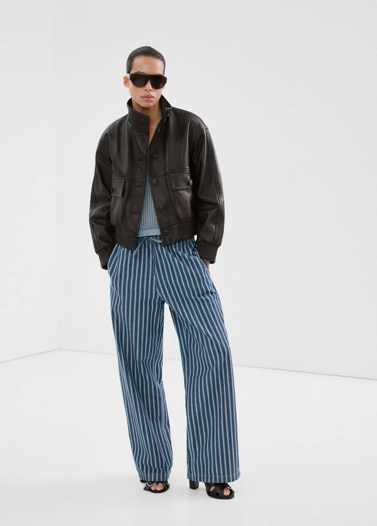 Striped jeans — Blue