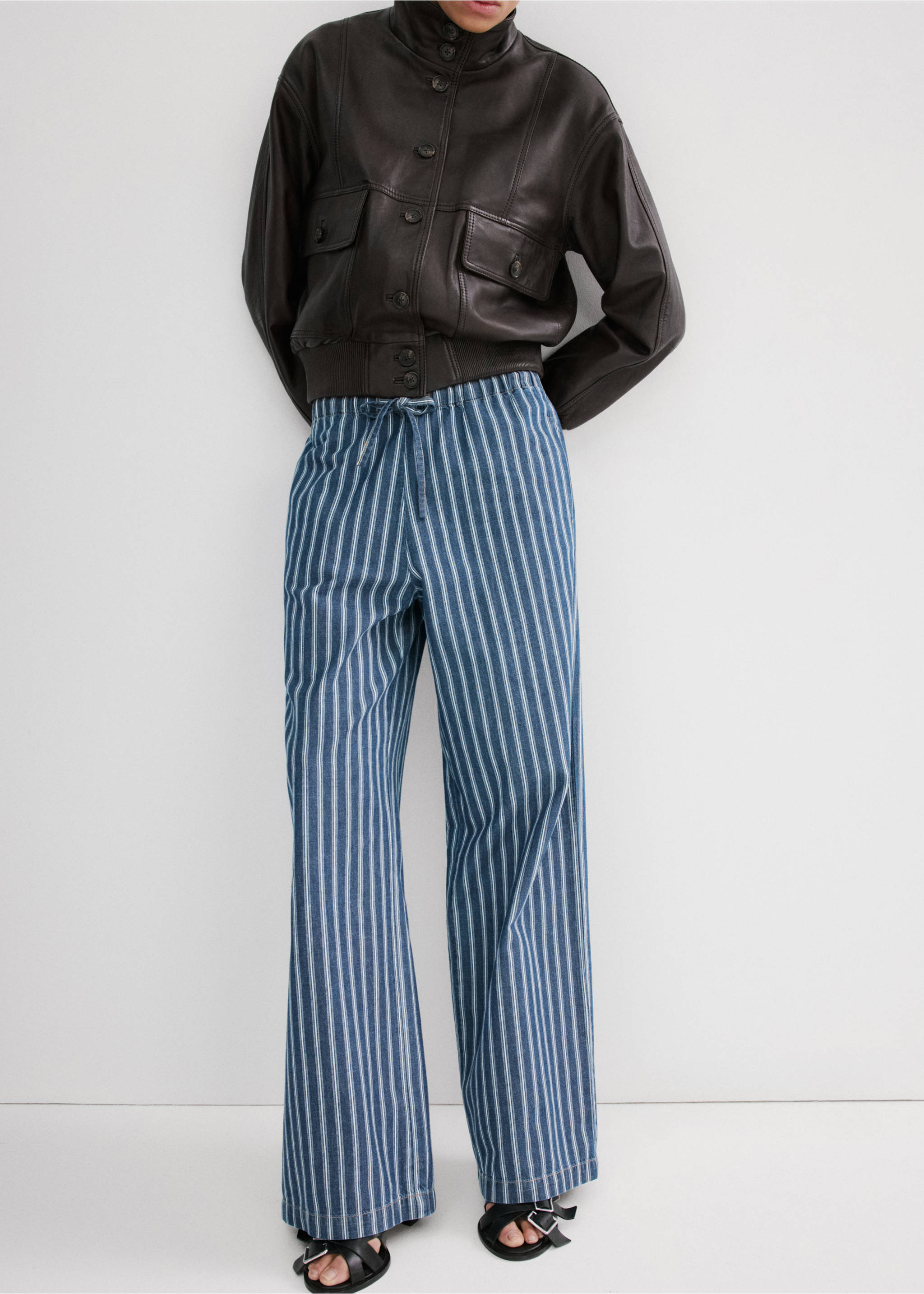 Striped jeans - Medium plane, Blue. Ref: 27066342-00.