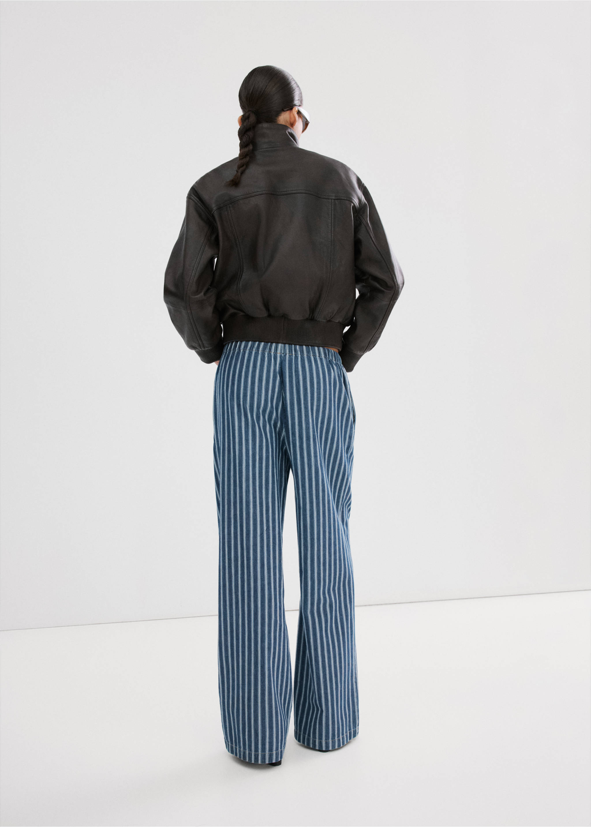 Striped jeans - Reverse of the article, Blue. Ref: 27066342-00.
