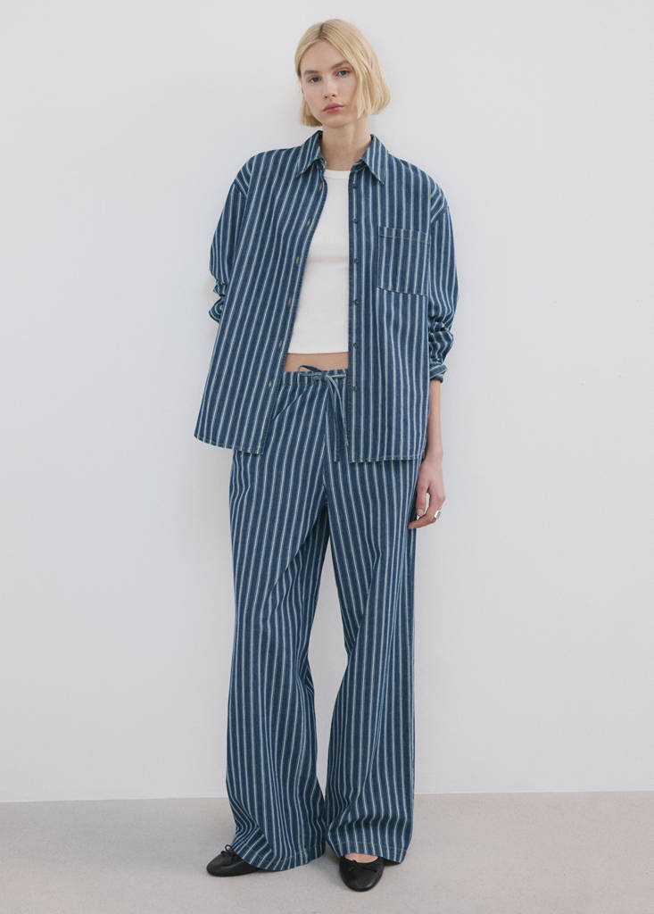 Striped jeans — Blue