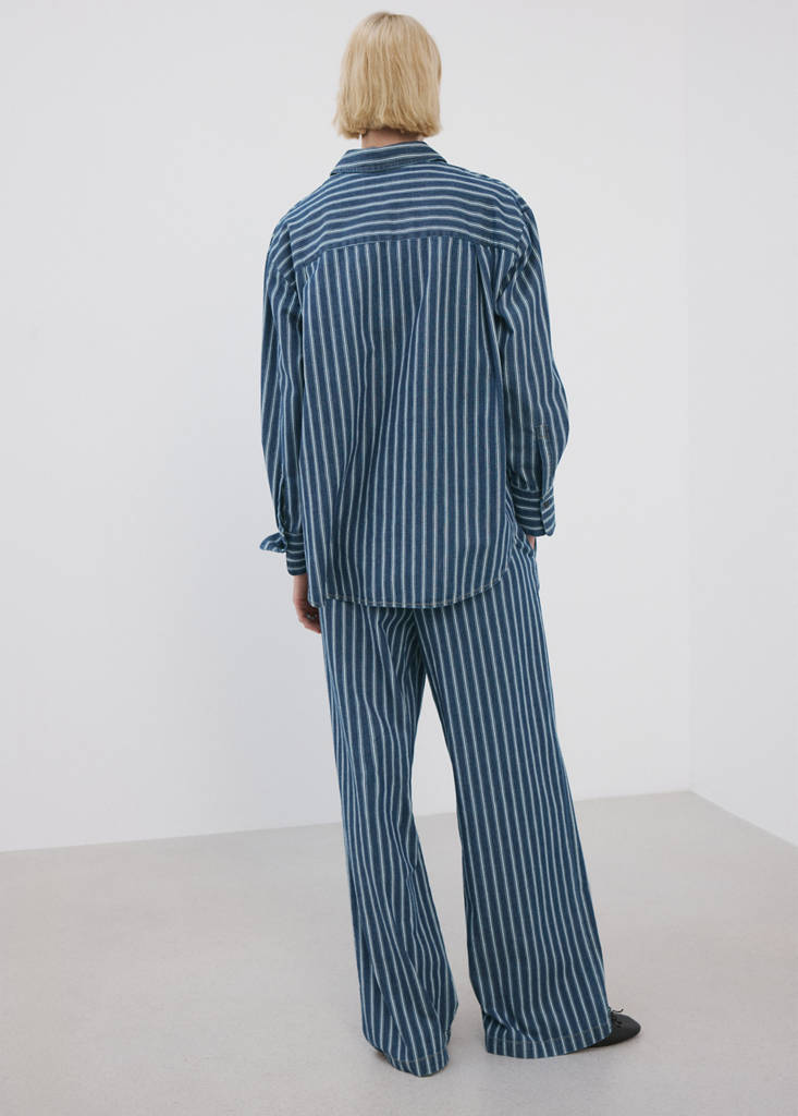 Striped jeans — Blue