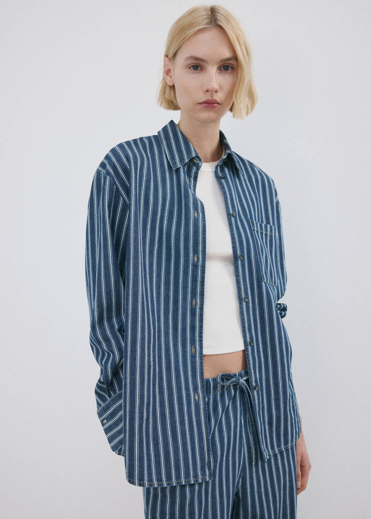 Striped jeans — Blue