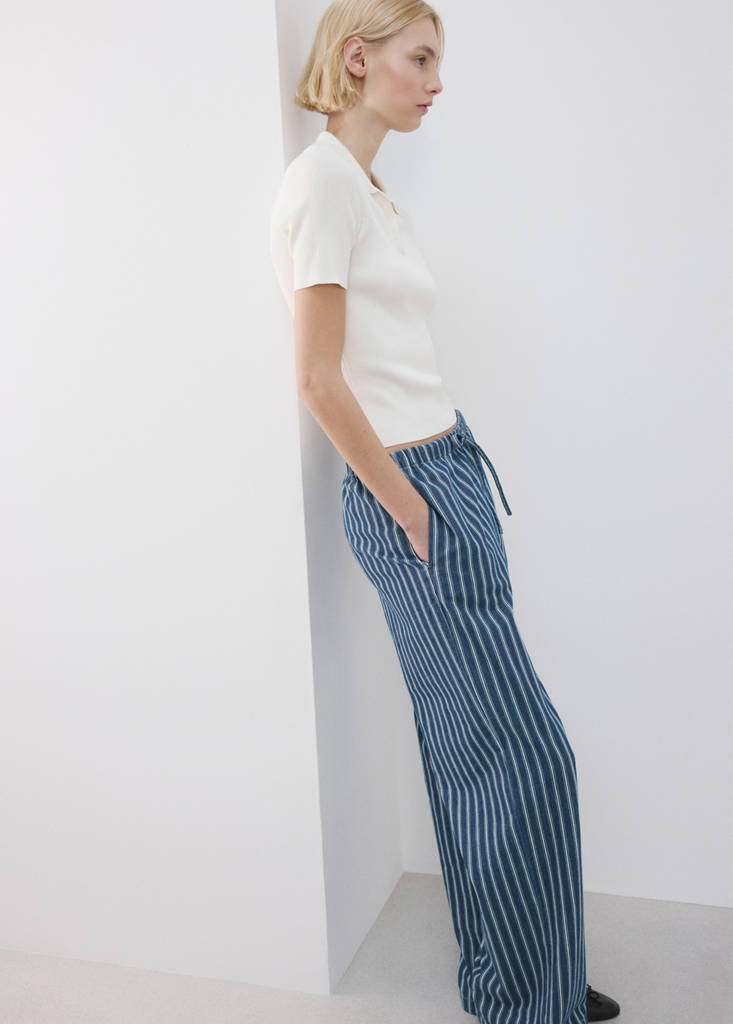 Striped jeans — Blue