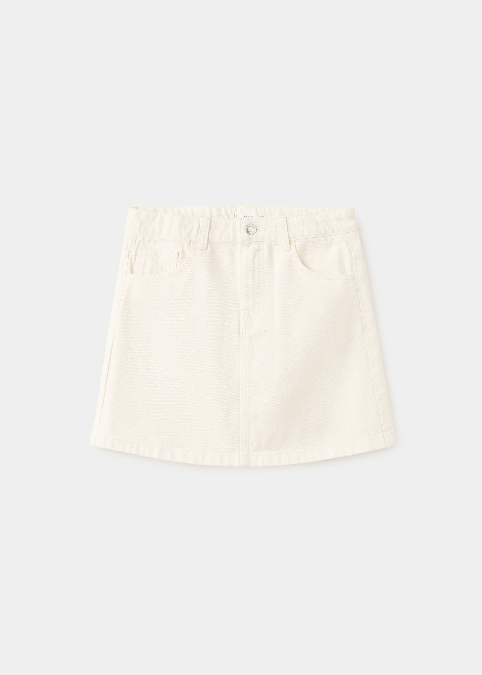 Embroidered denim short skirt - Article without model