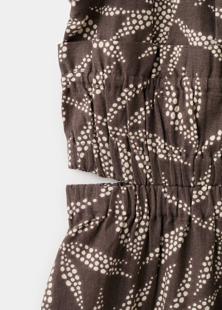 Long printed jumpsuit — Chocolate
