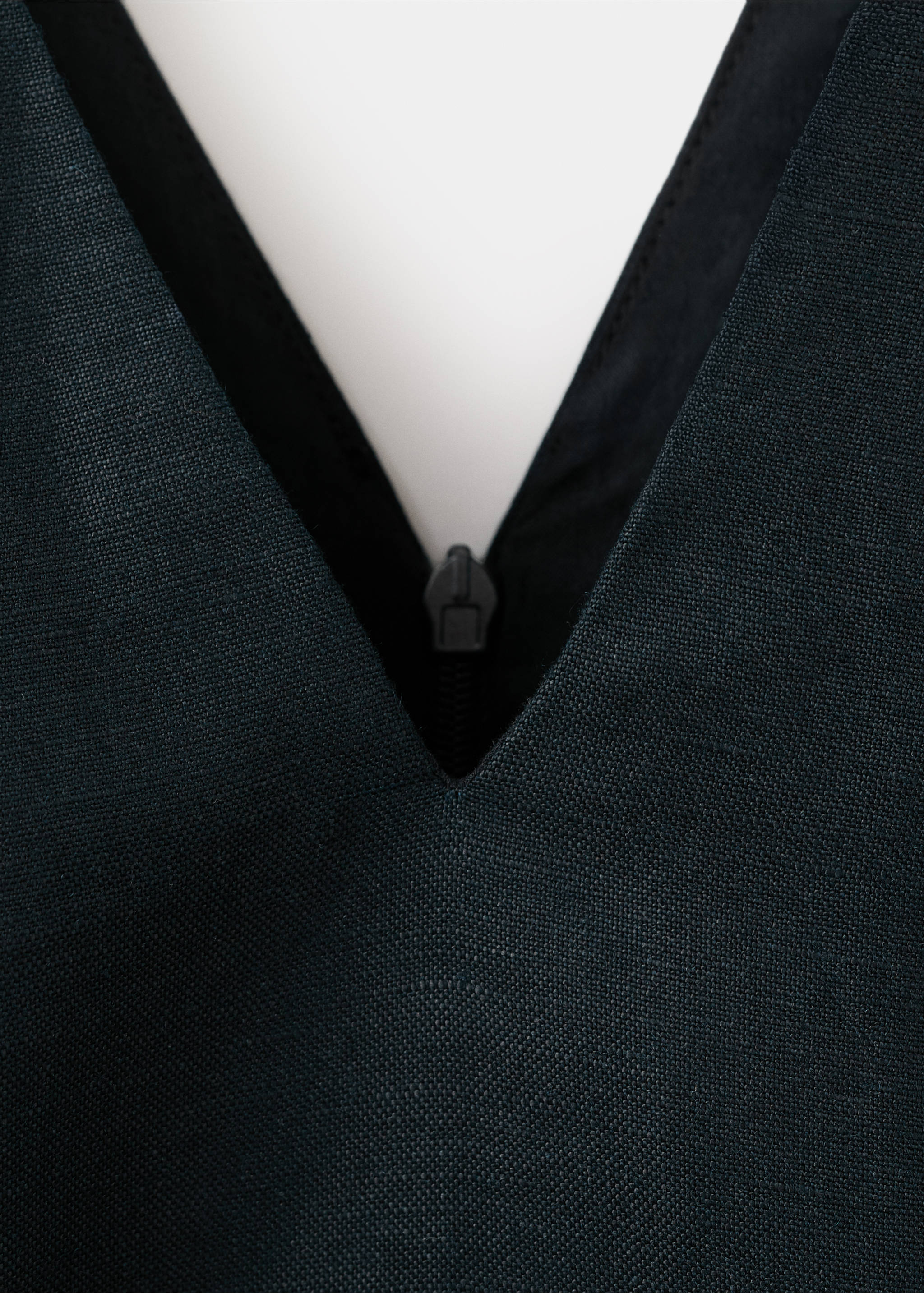 Top peplum lino - Detalle del artículo 8, Azul marino. Ref: 27066346-00.