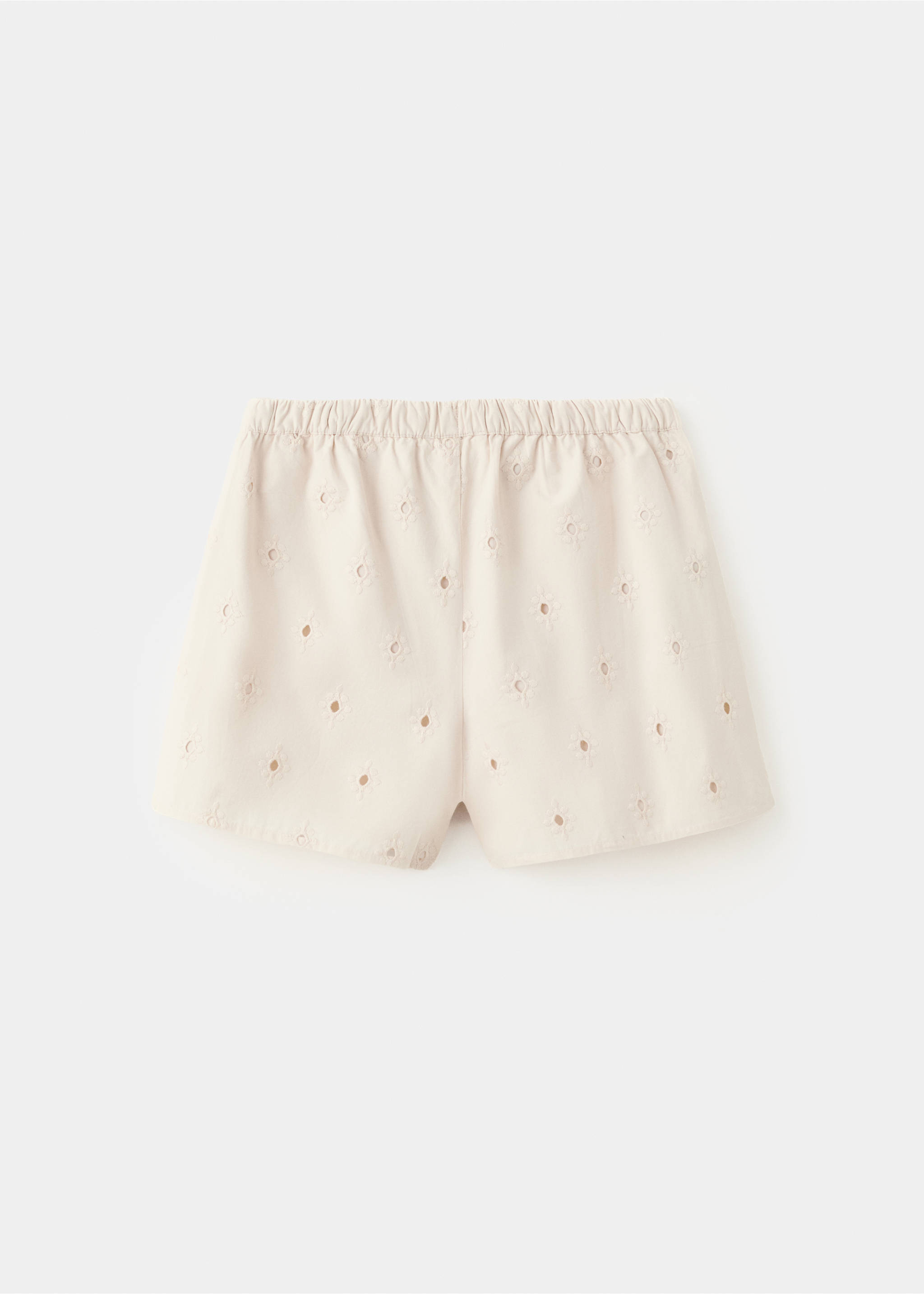 Shorts rectos bordados - Reverso del artículo, Crudo. Ref: 27066347-00.