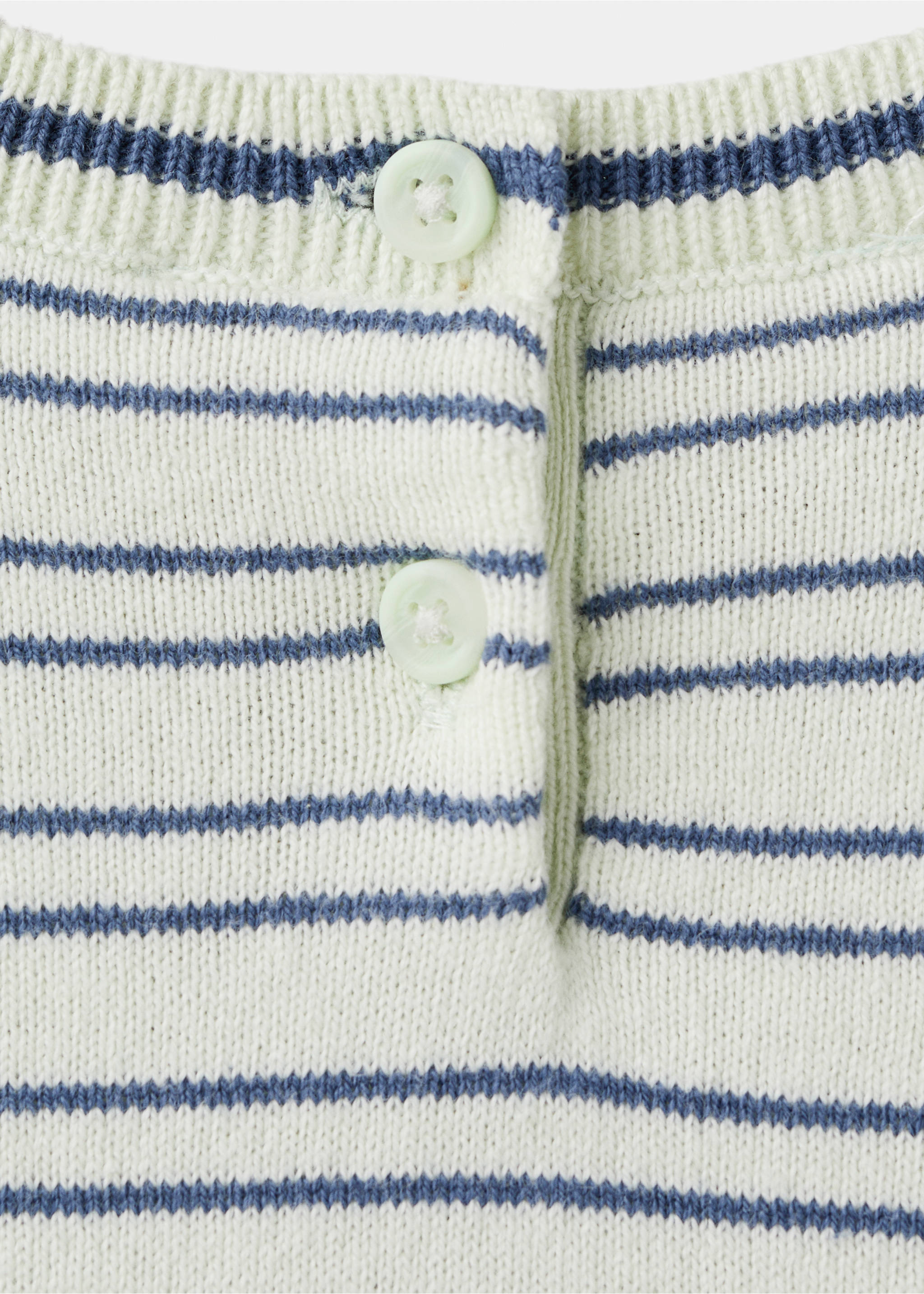 Jersey punto fino rayas - Detalle del artículo 8, Verde agua. Ref: 27066350-00.