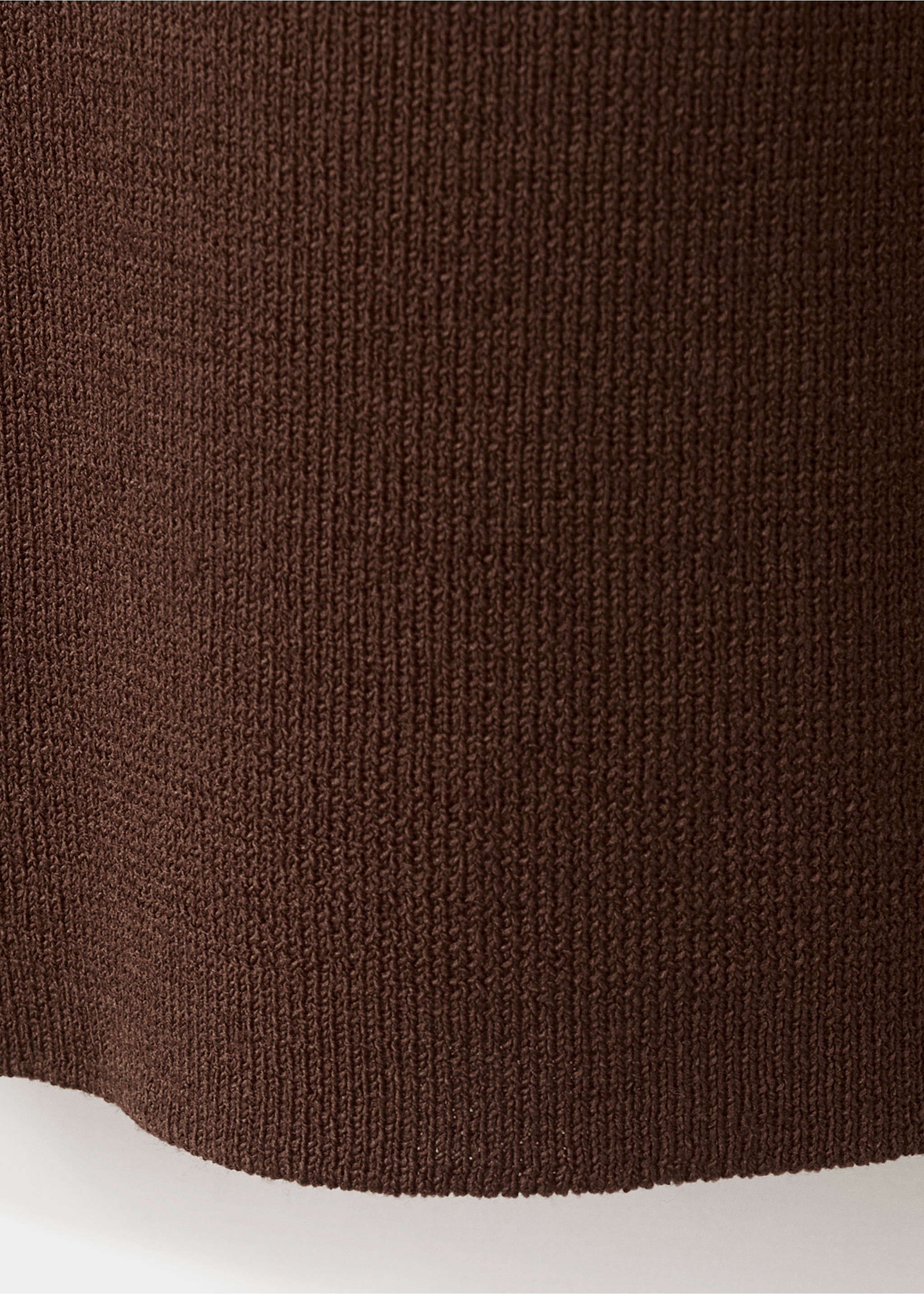 Top cu guler contrast - Detaliu al articolului 0, Maro. Ref: 27066353-00.