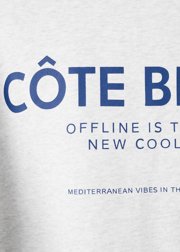 Printed cotton sweatshirt — Light Heather Grey