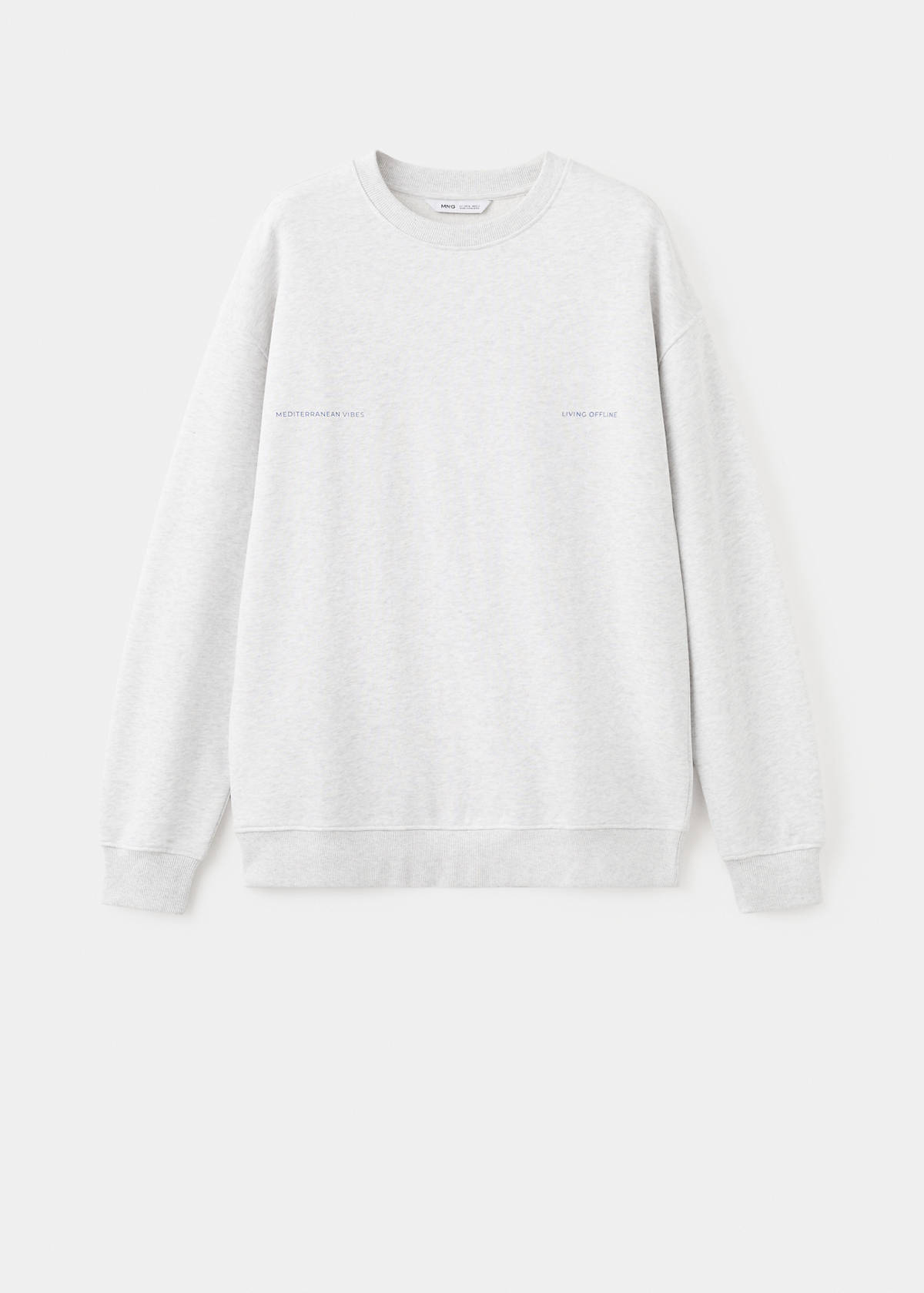 Printed cotton sweatshirt — Light Heather Grey