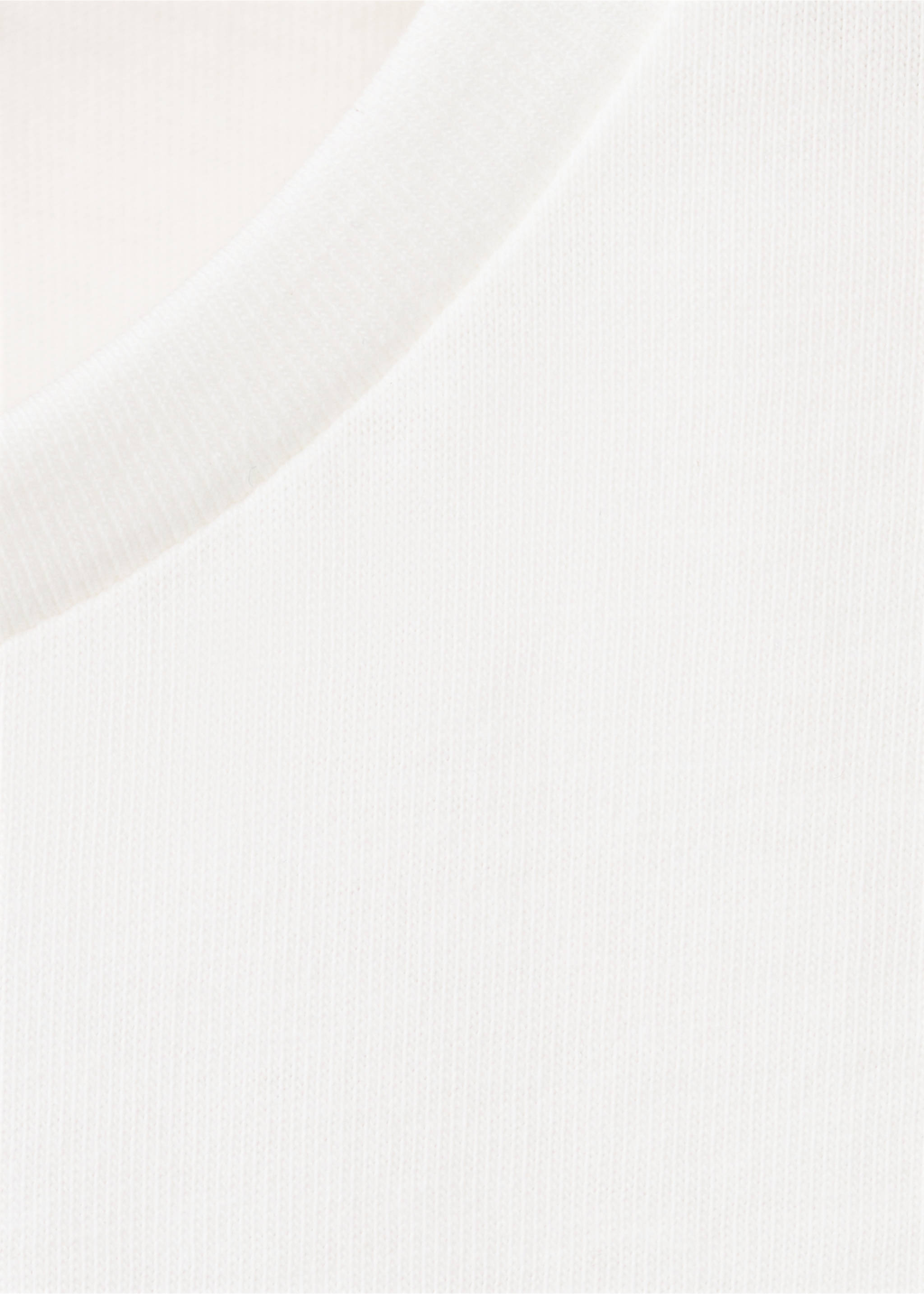 Embroidered cotton T-shirt - Details of the article 0, Off White. Ref: 27066356-00.