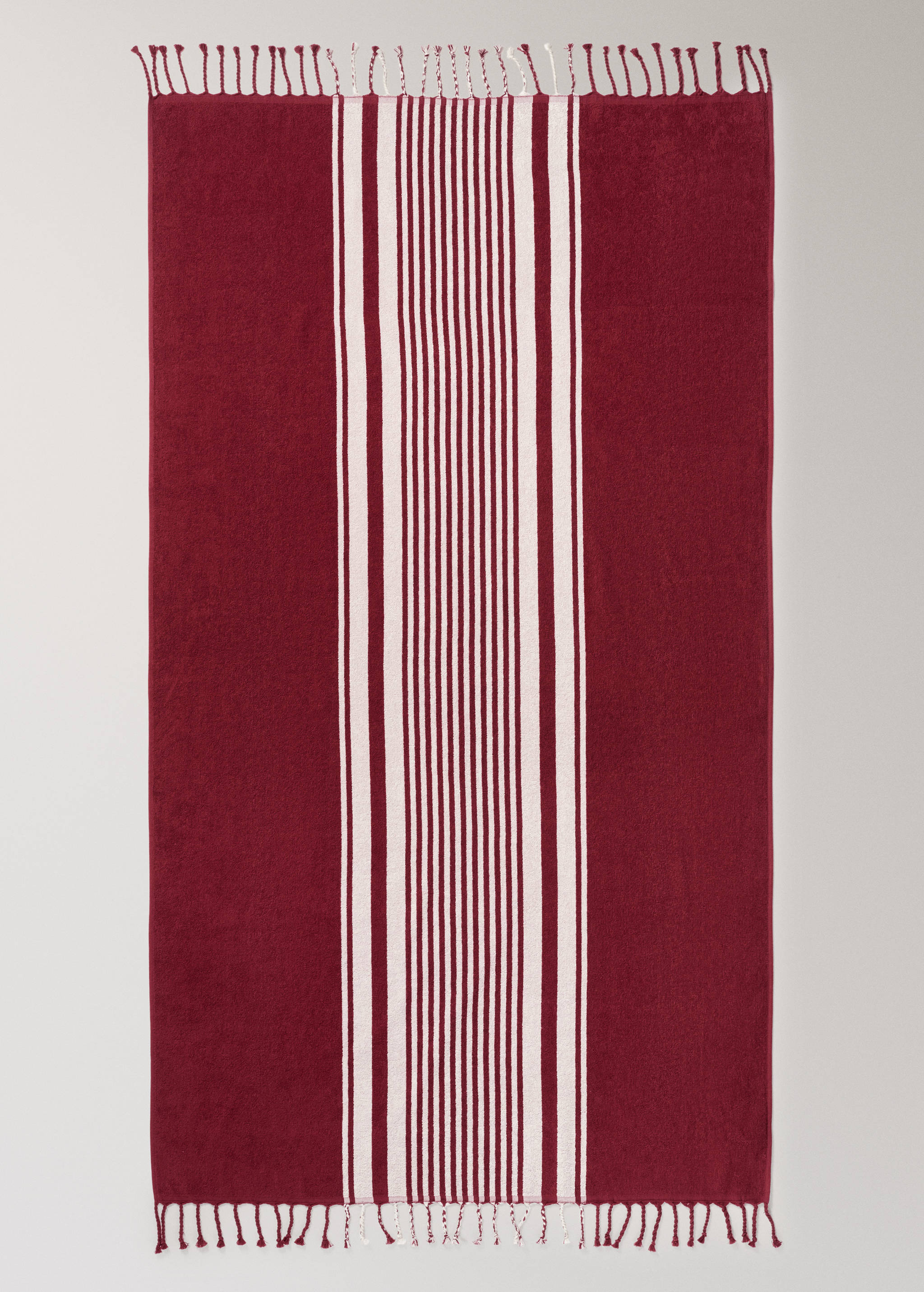 Πετσέτα παραλίας ριγέ με κρόσσια - Λεπτομέρεια του προϊόντος 3