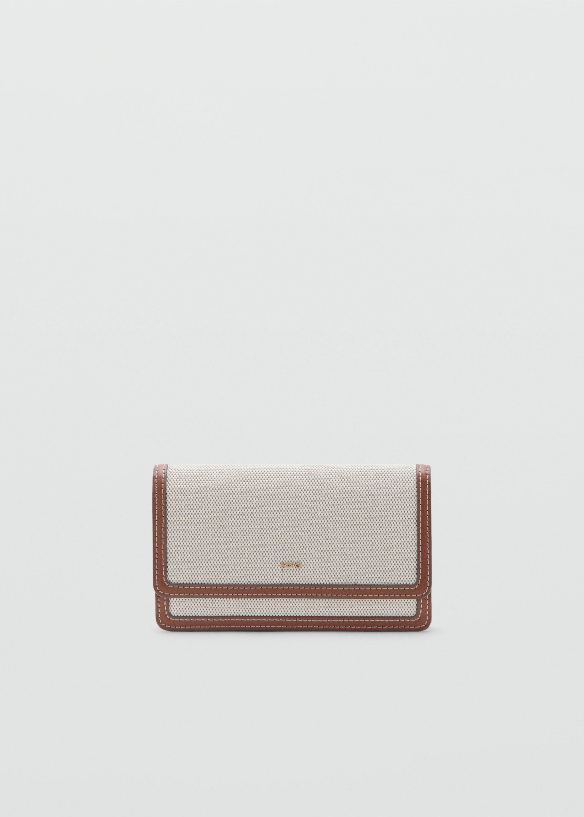 Canvas wallet with contrasting flap - Article without model, Beige. Ref: 27066358-00.