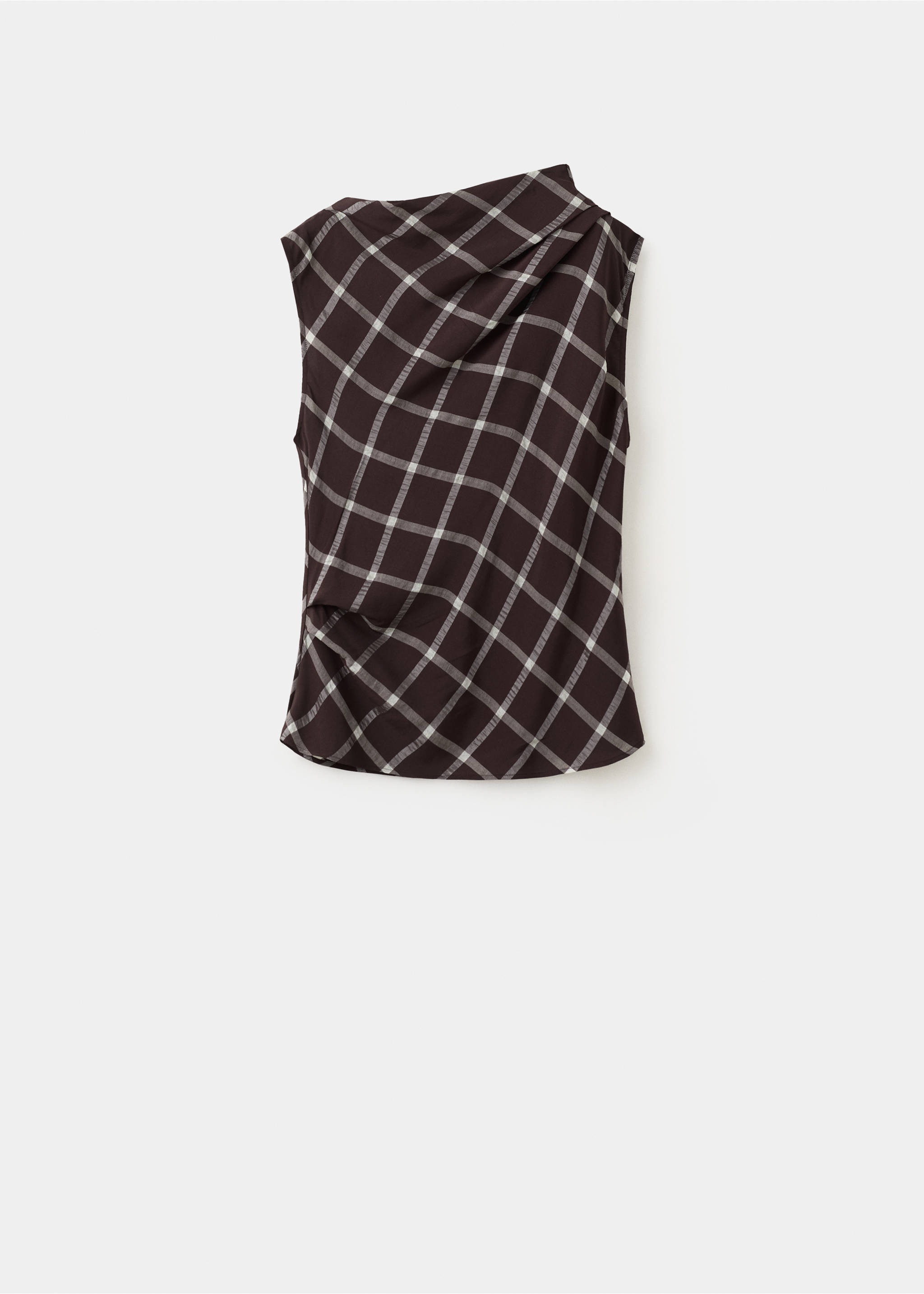 Top entallado cuello drapeado - Artículo sin modelo, Burdeos. Ref: 27066361-00.